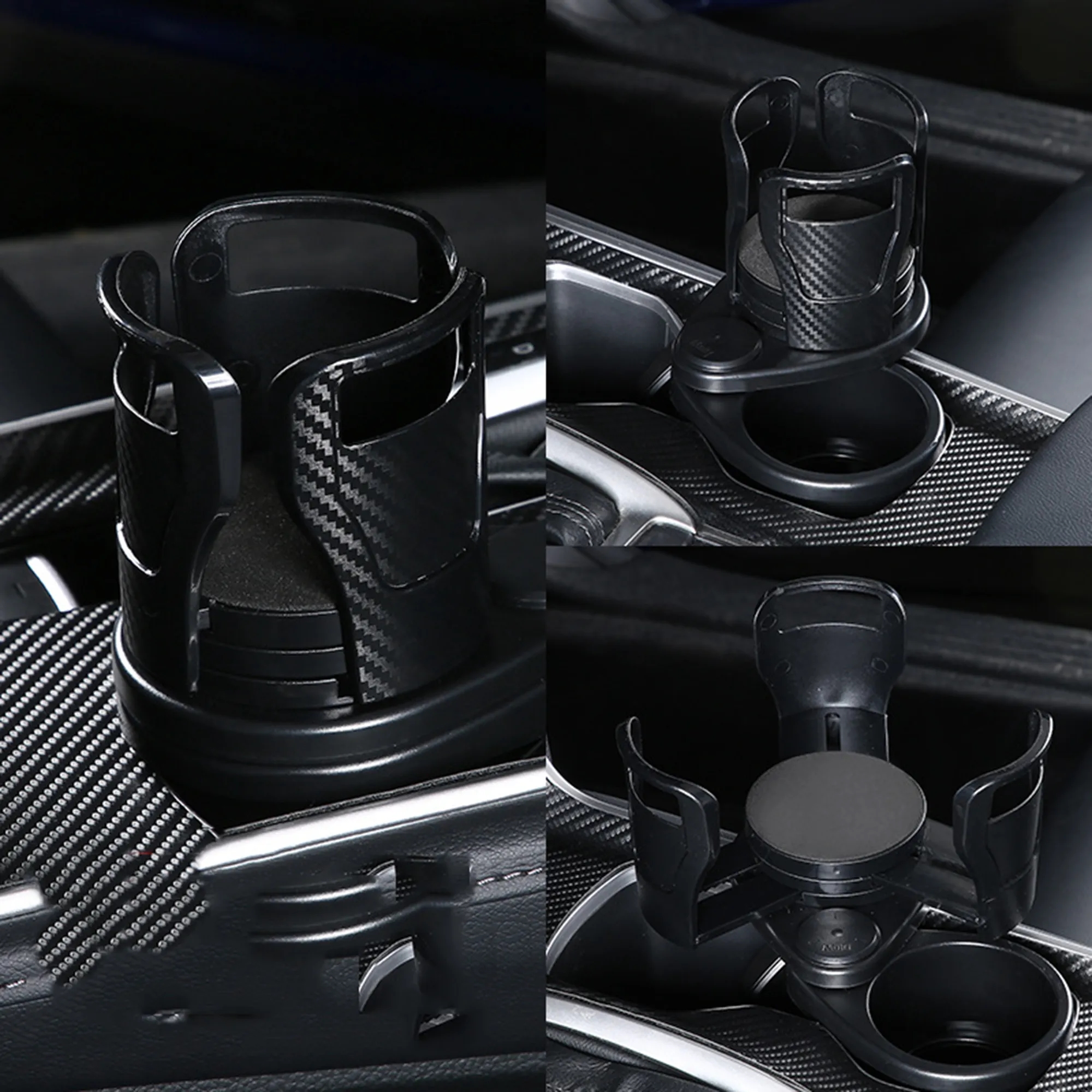 Custom Logo Double-Layer Rotating Car Cup Holder 4