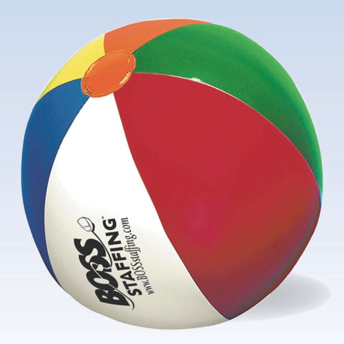Inflatable Beach Ball with Multi-Colored Panels - 9" 2