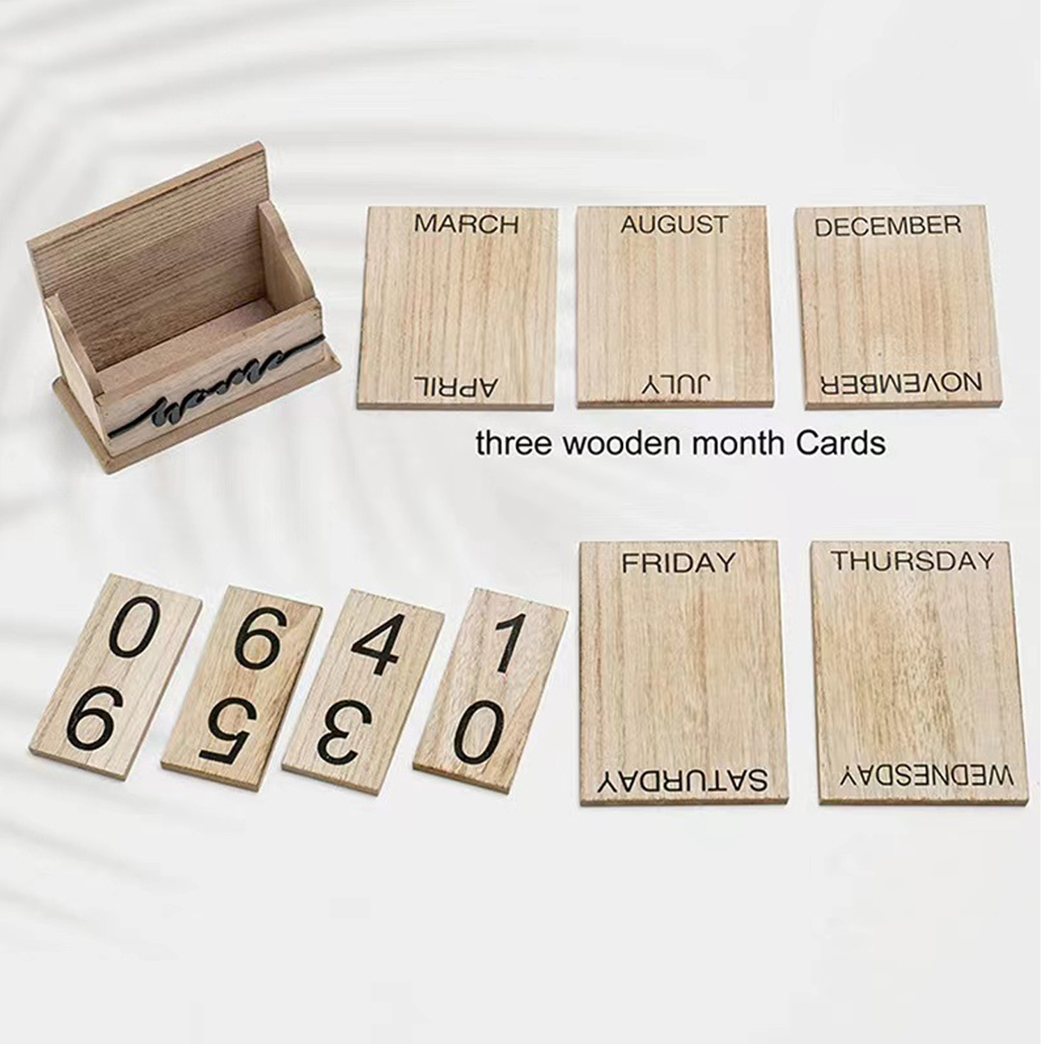 Nordic-style Wooden Calendar Ornament 4