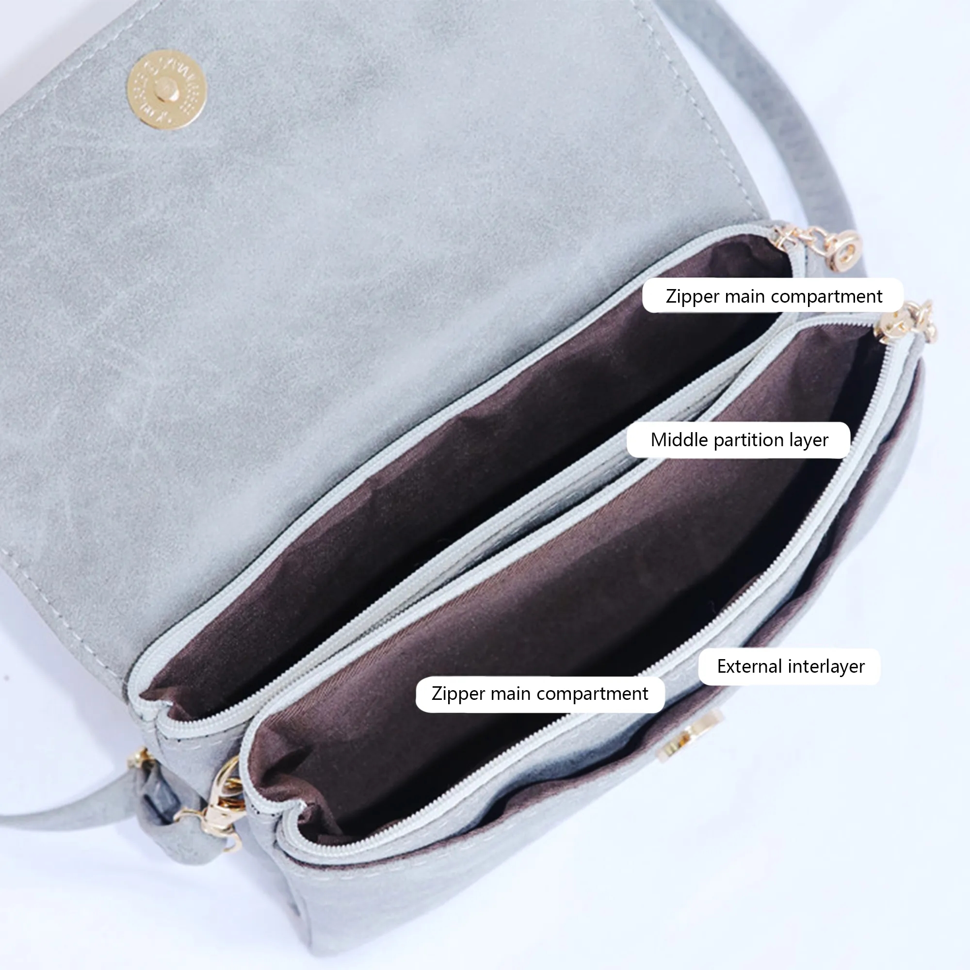 Women's Suede Leather Crossbody Bag 5