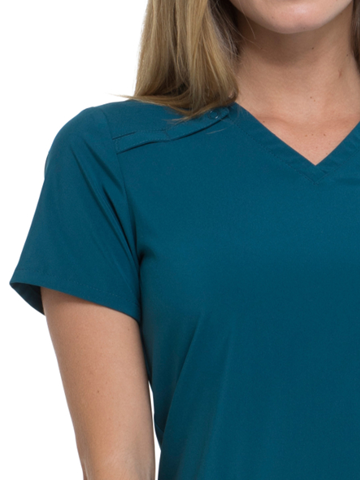 Dickies Medical - EDS Essentials - Women's 2-Pocket Contemporary V-Neck Top 1