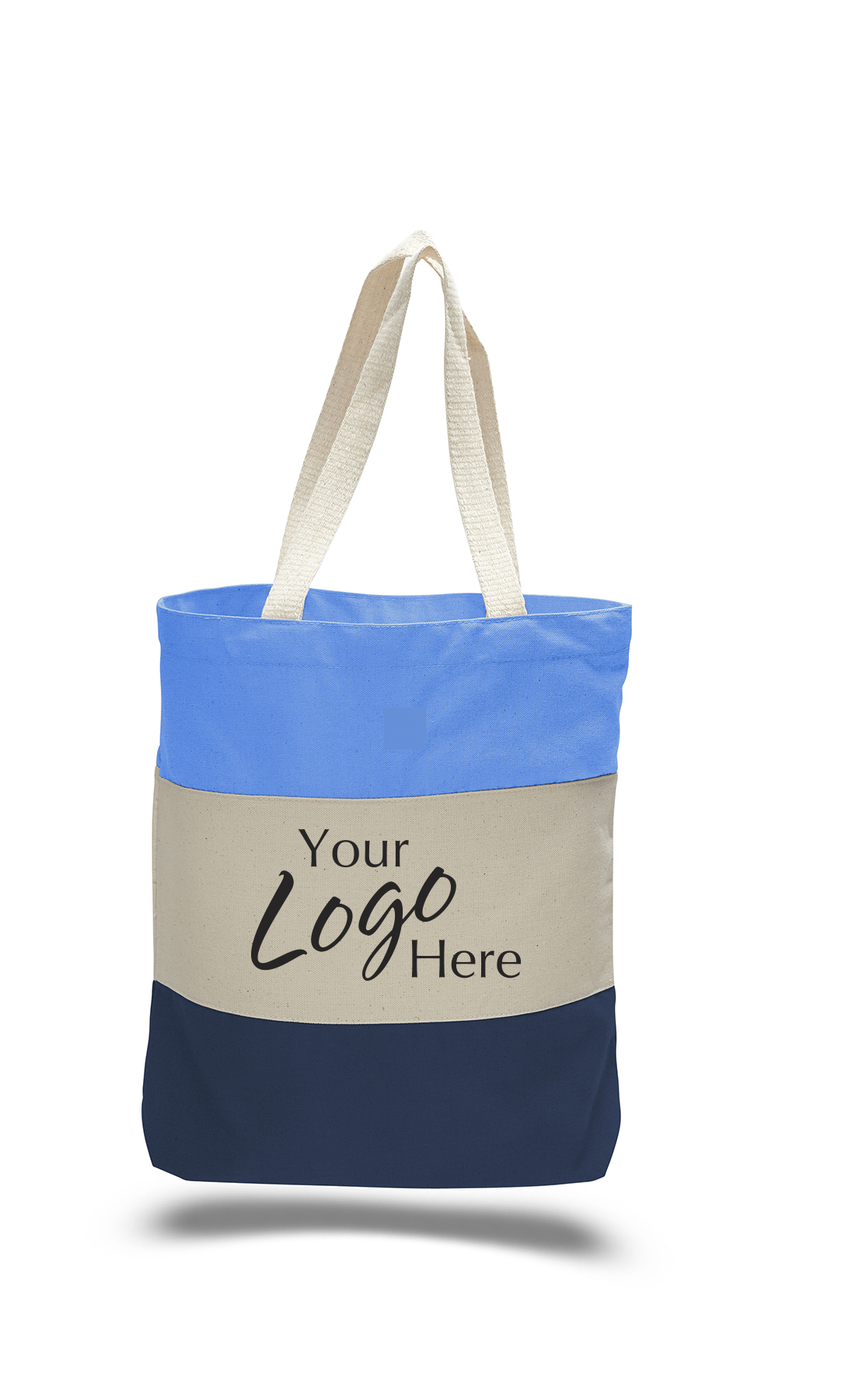 Canvas Tri-Color Bag 15"W x15"H with 3" Gusset 10