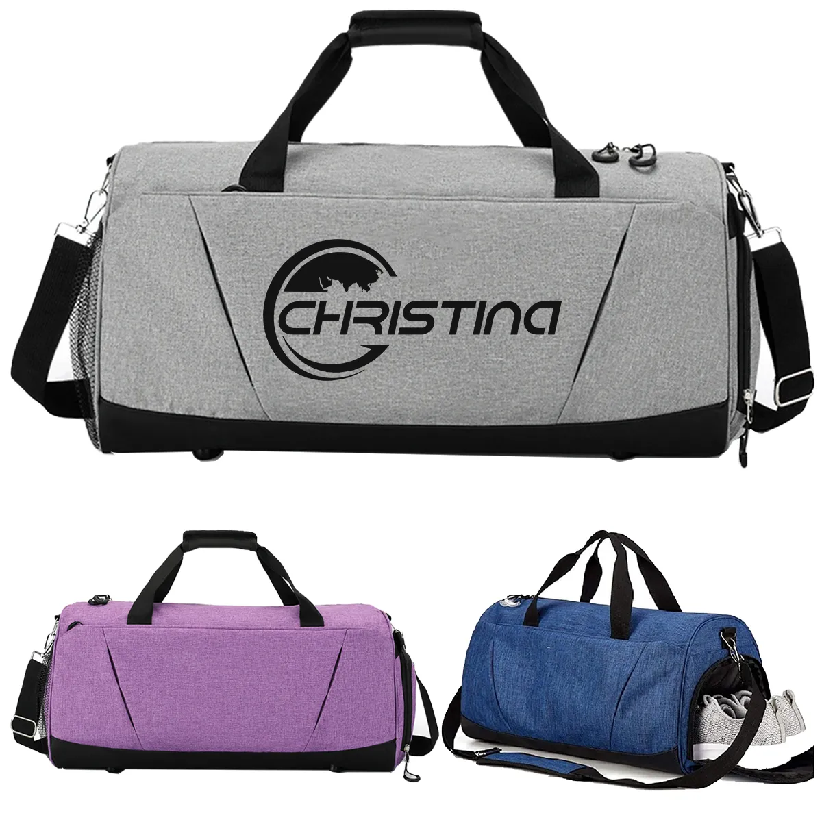 Gym Duffel Bag With Shoes Compartment And Wet Pocket 2