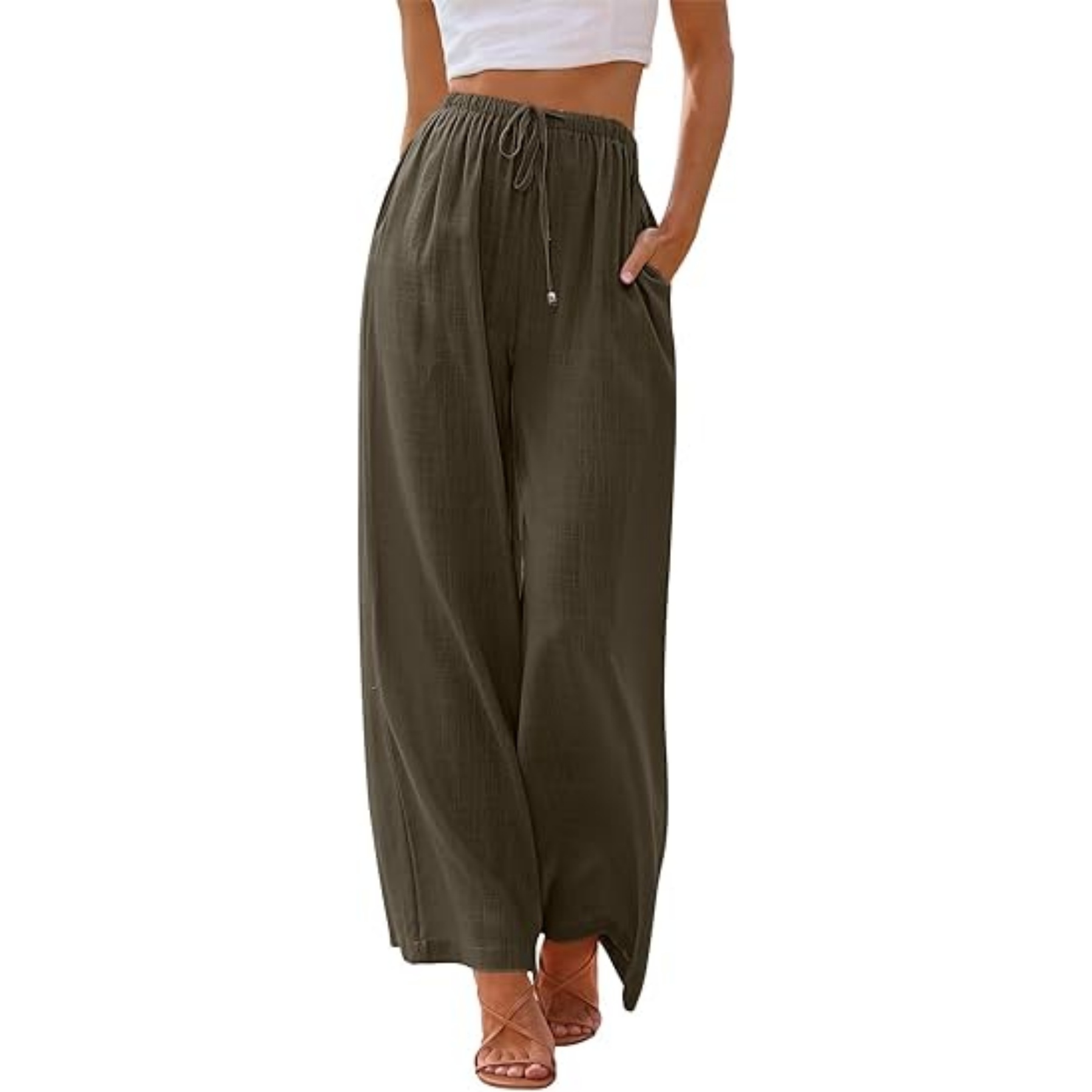 Women's Linen Summer Palazzo Pants 3