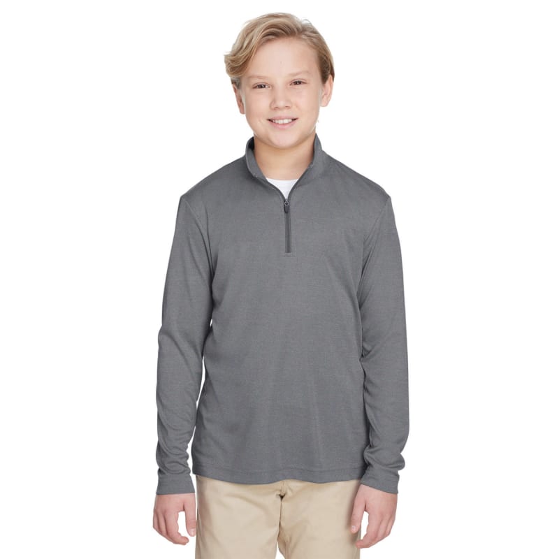 Team 365 Youth Zone Sonic Heather Performance Quarter-Zip 12
