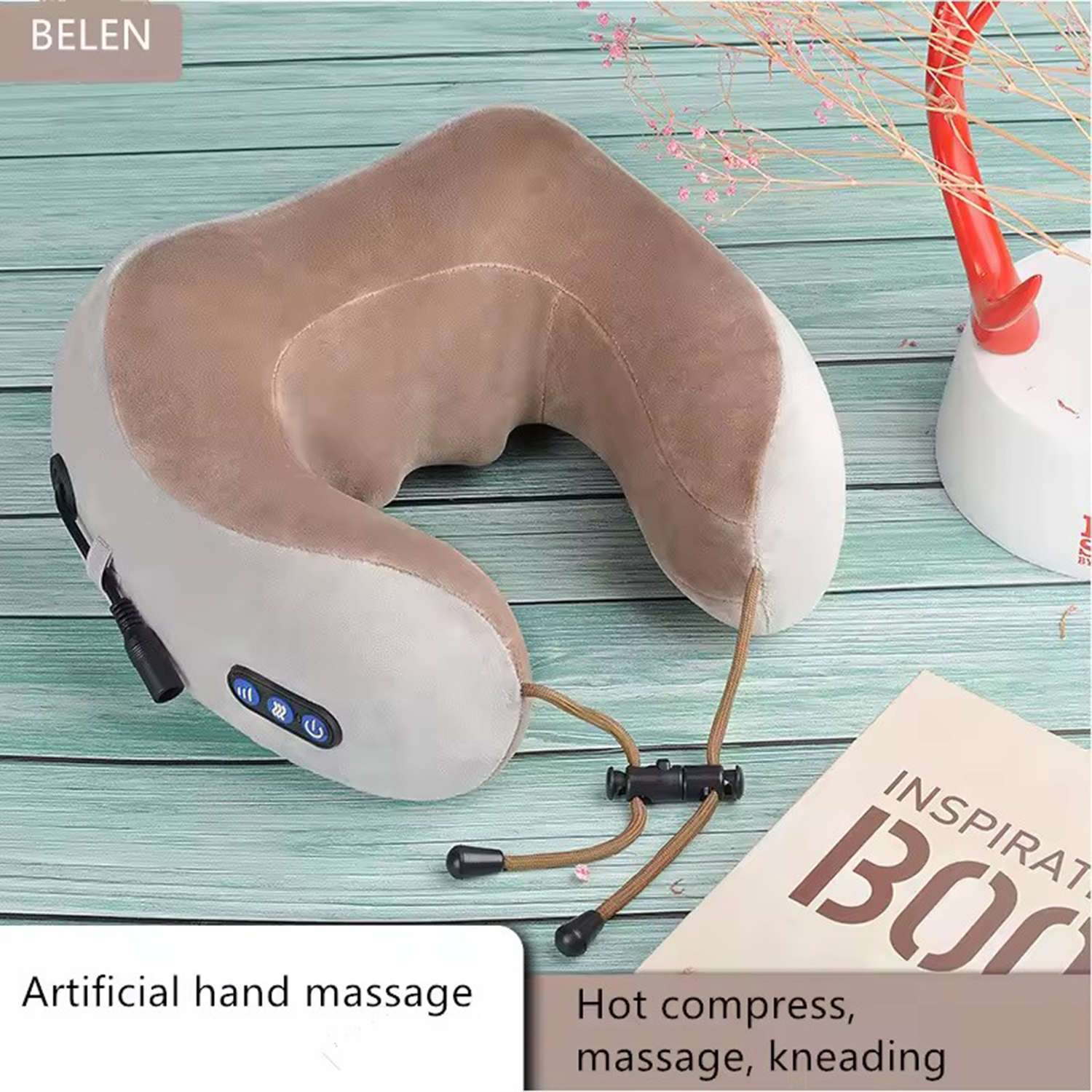 Portable U-shaped massage pillow 3