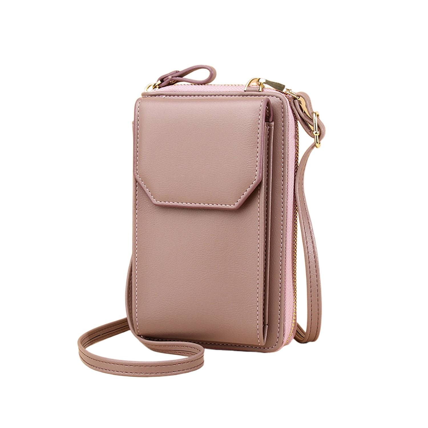 Women RFID PU Leather Crossbody Wallet w/Card Slots 5