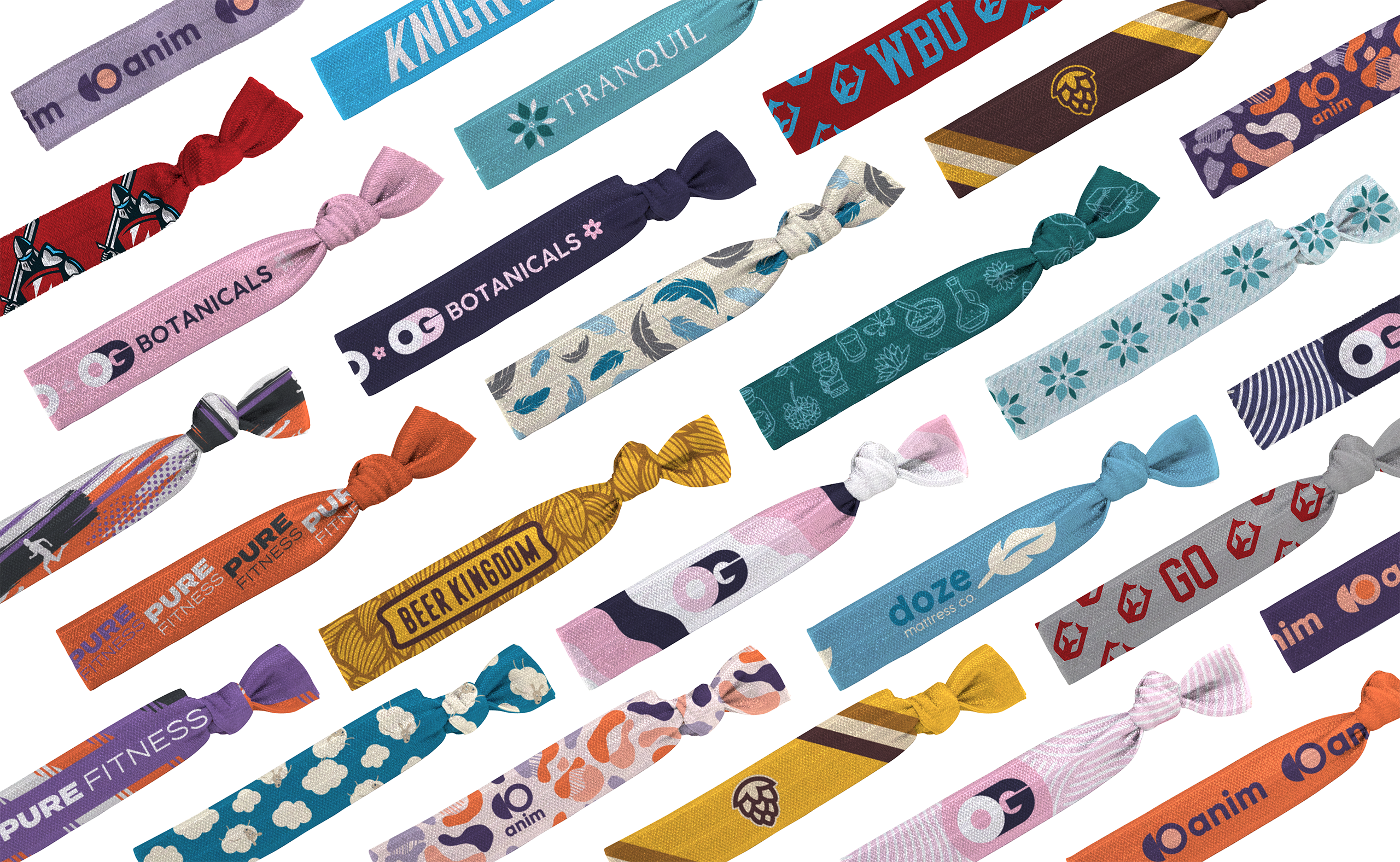 5 Piece Knotted Hair Tie Set