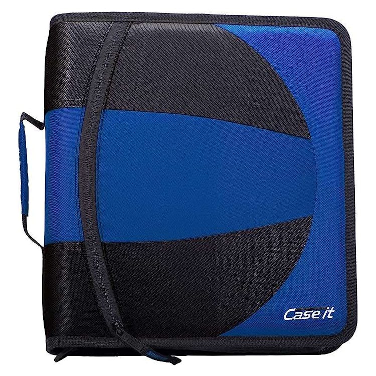 Case-It Dual Zipper Binders - Midnight Blue 3" 1