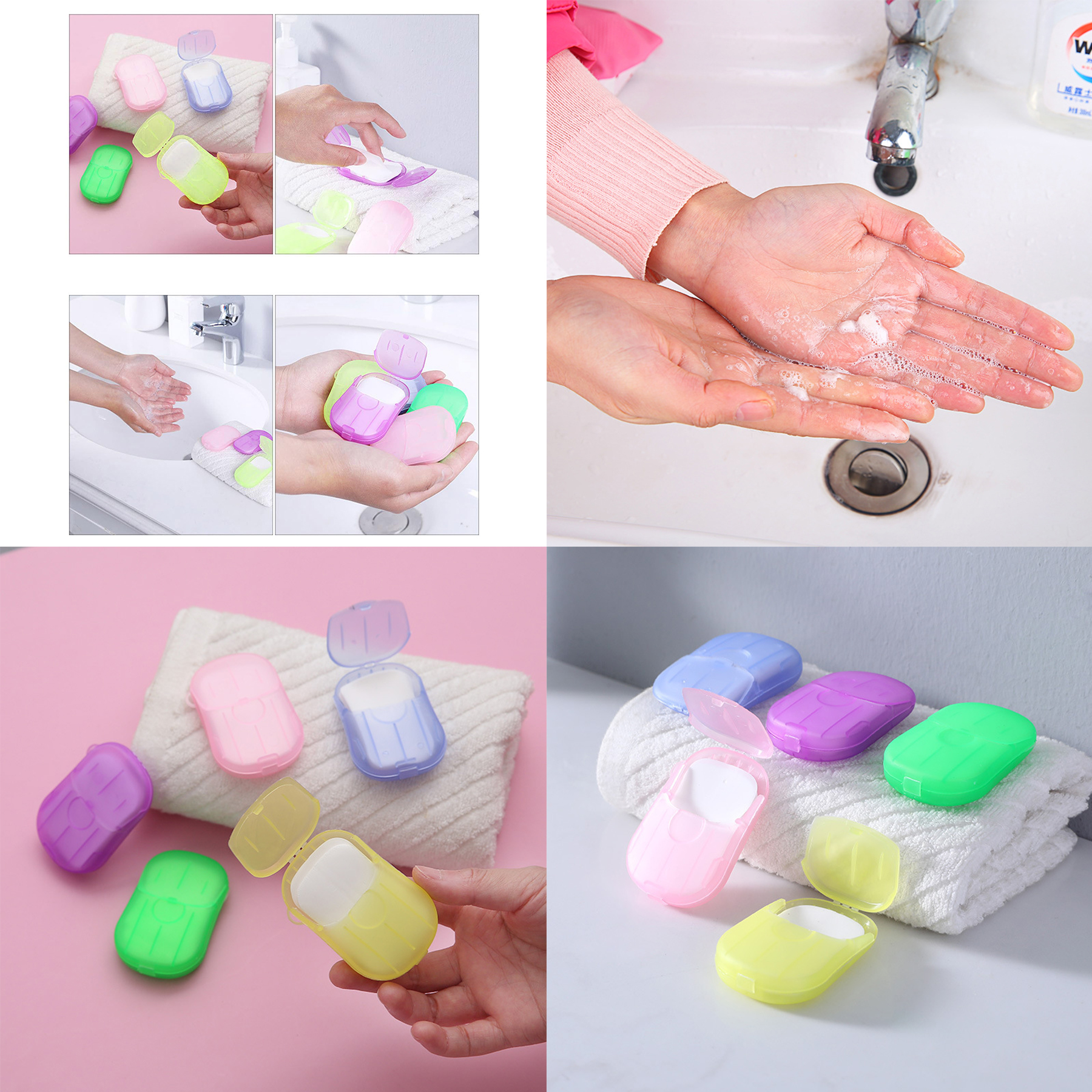 20 Pieces Portable Soap Paper for Hand Washing 2