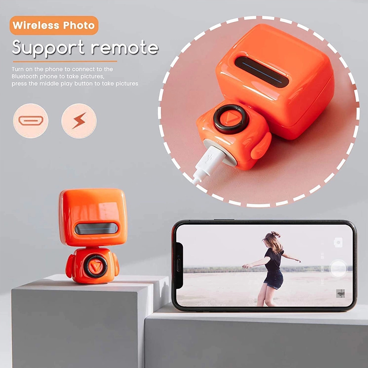 Mini Bluetooth Speakers Robot Shape 1