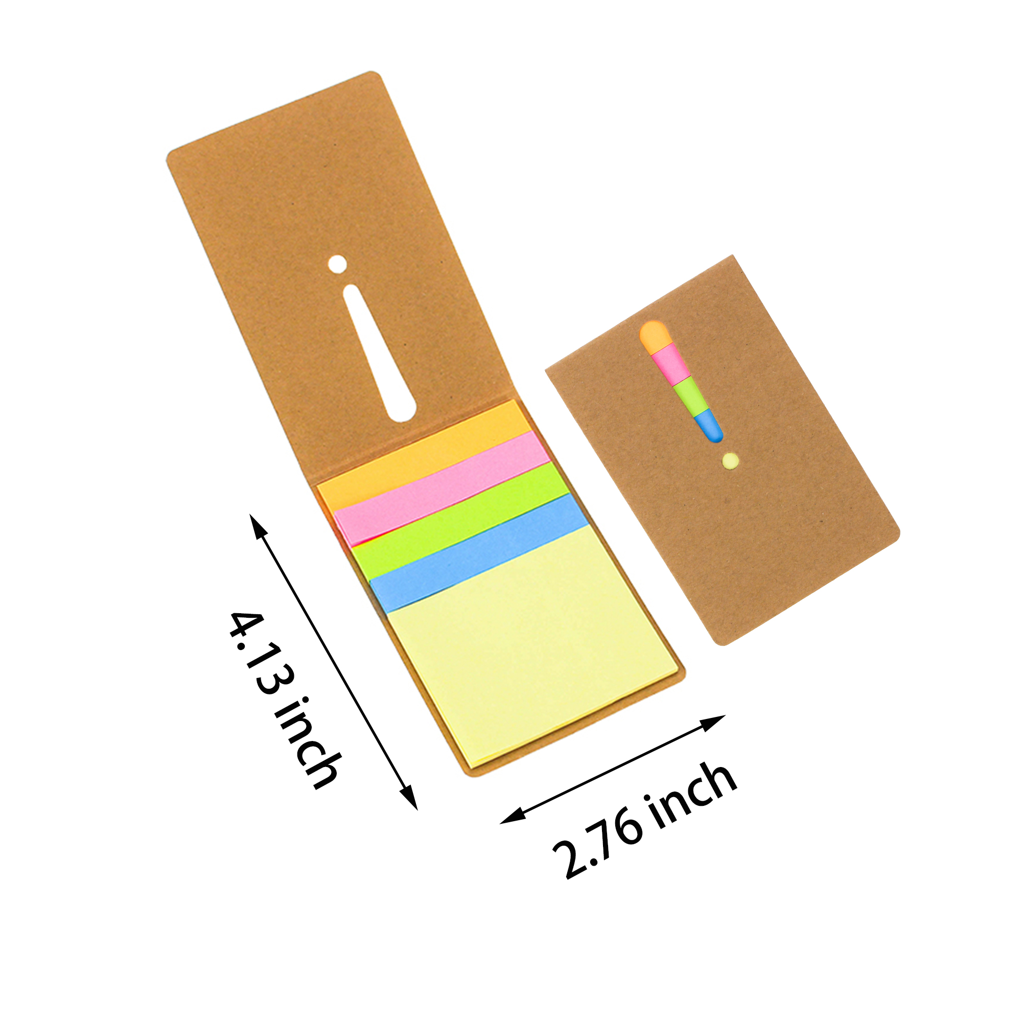 MOQ:50pcs Customized Kraft Paper Sticky Notes 2