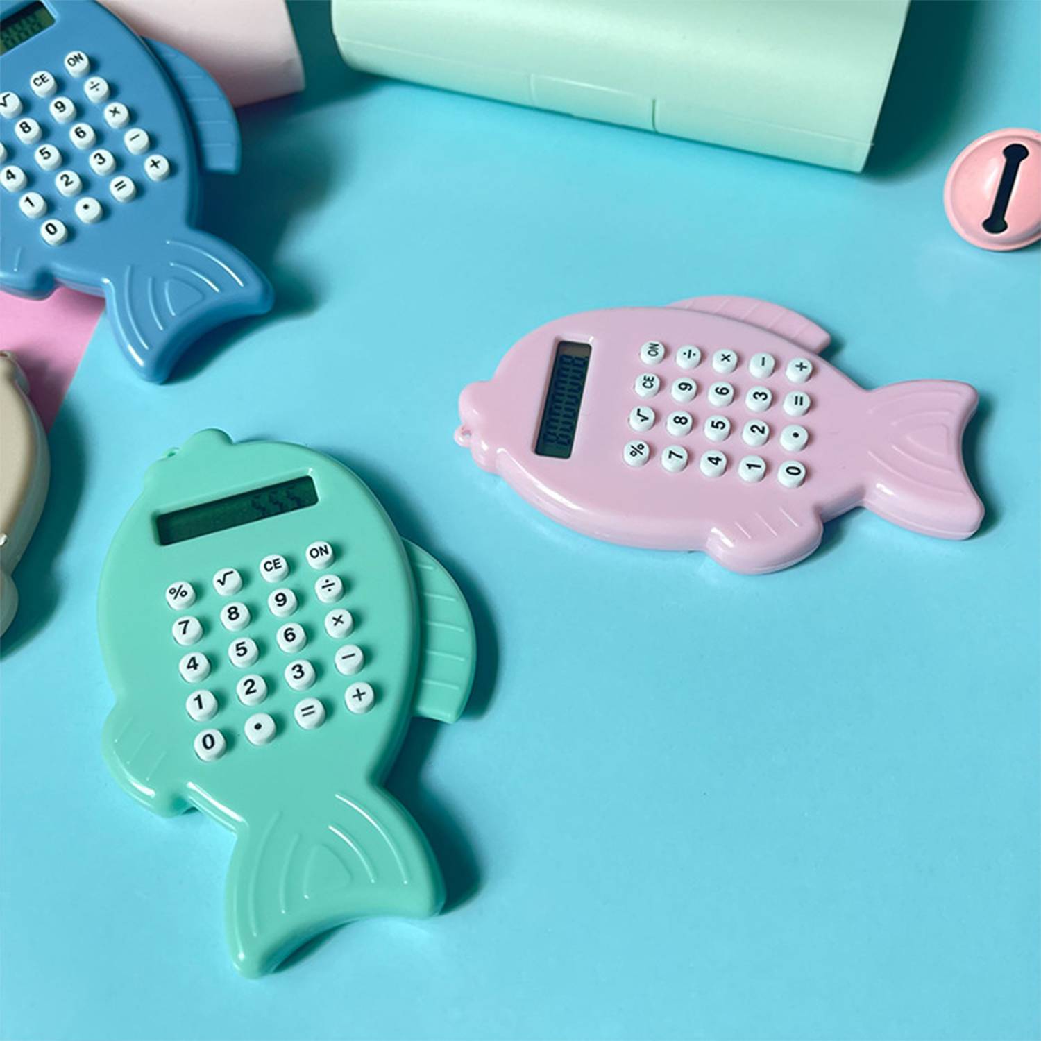 Fish Shaped Battery Calculator Key Chain 3