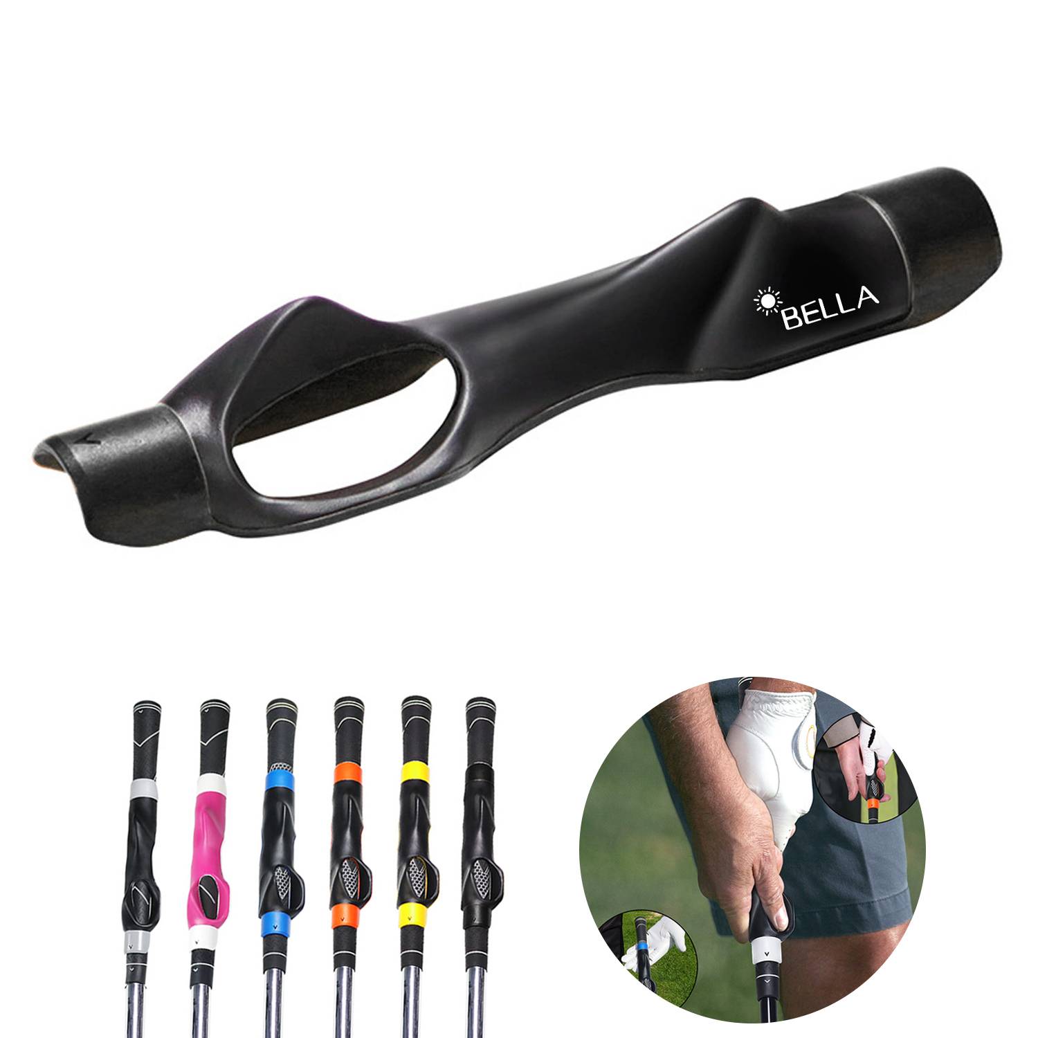 Golf Club Grip Trainer for Correct Hand Position & Grasp