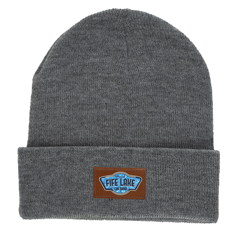 "TIBURON" Fashion and Performance Knit Cuffed Beanie with Patch 5