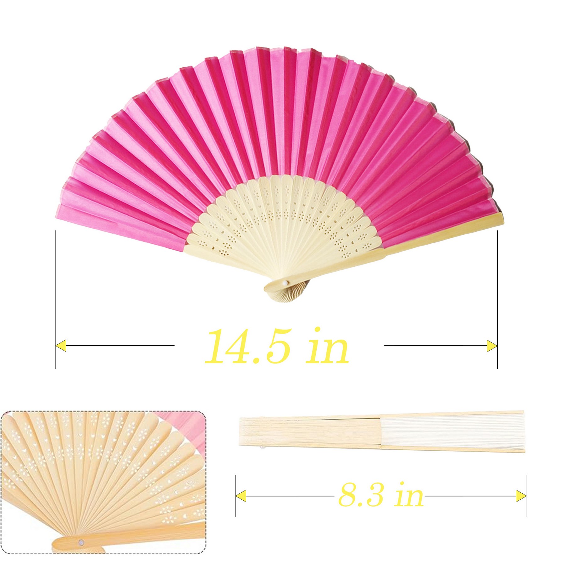 Full Color Folding Bamboo Paper Hand Fan 6