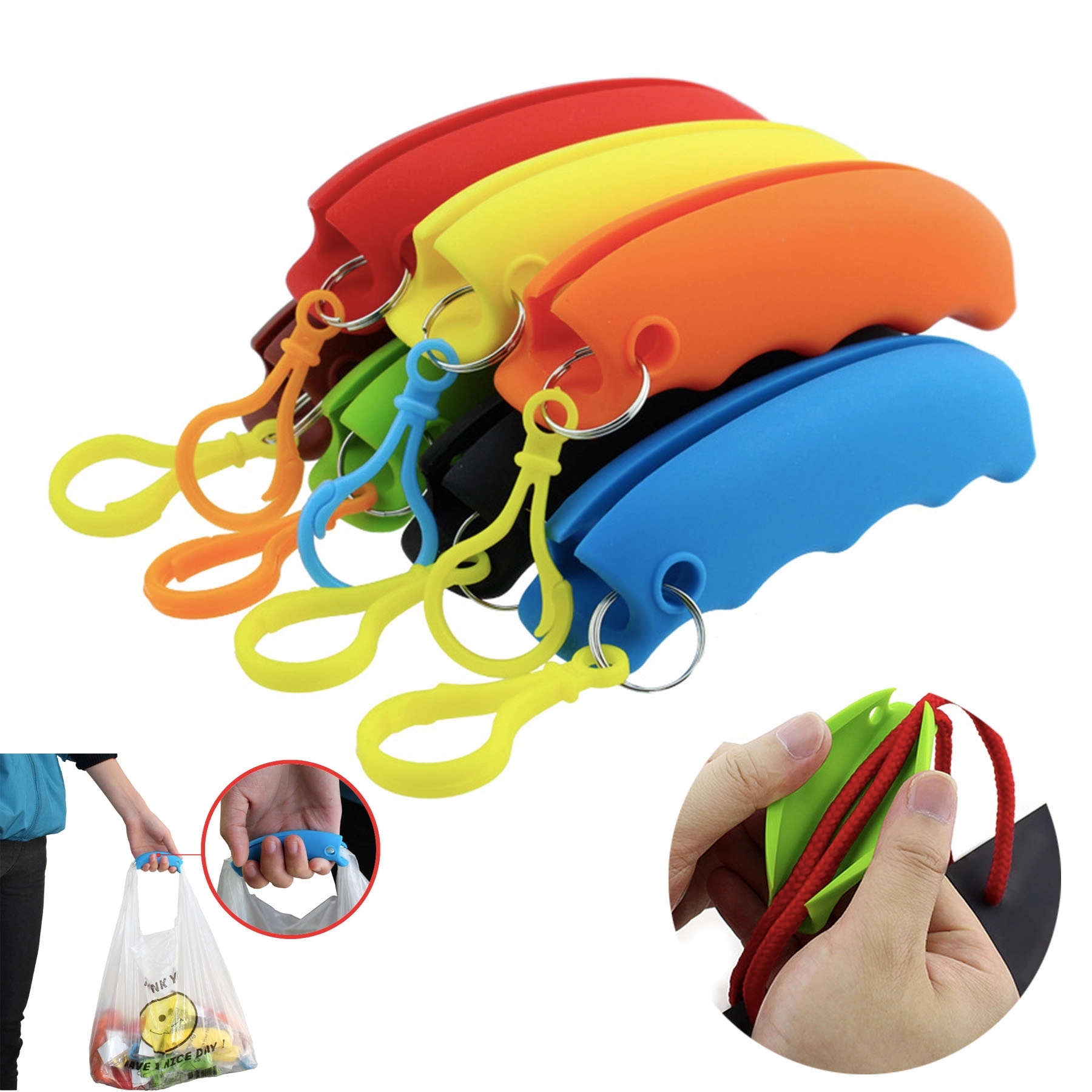 Silicone Tote Bag Handle w/ Carabiner 3