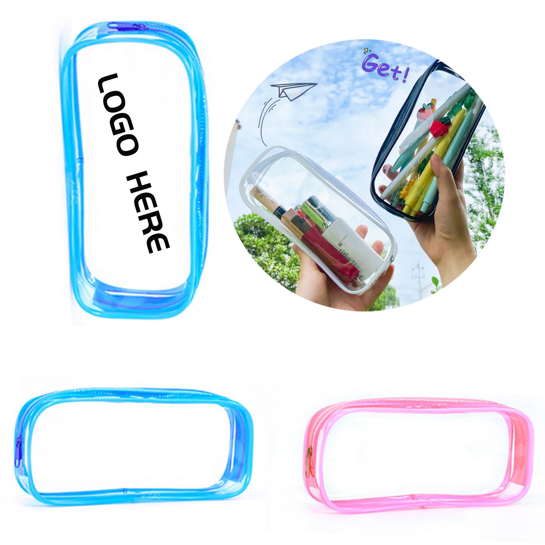 Clear PVC Zipper Pencil Pouch 1