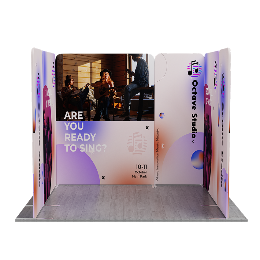 NEW MagLock U-Shape Fabric Display Kit C - 9'x 9' x6.5'h 3
