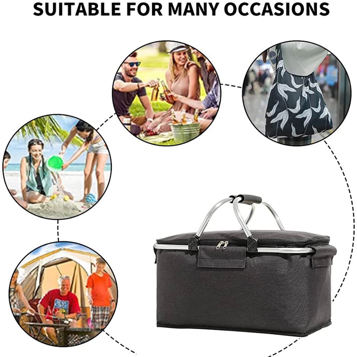 Insulated Cooler Bag Picnic Basket 4