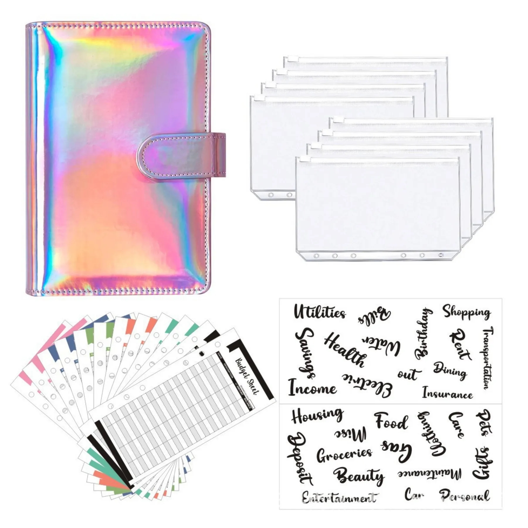 A6 PU Leather Binder Budget Planner 6