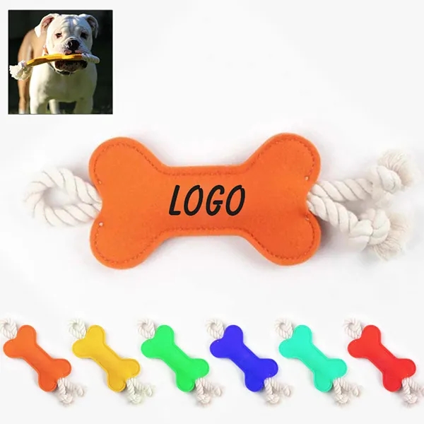 Bone Shaped Dog Chew Toys With Rope 3