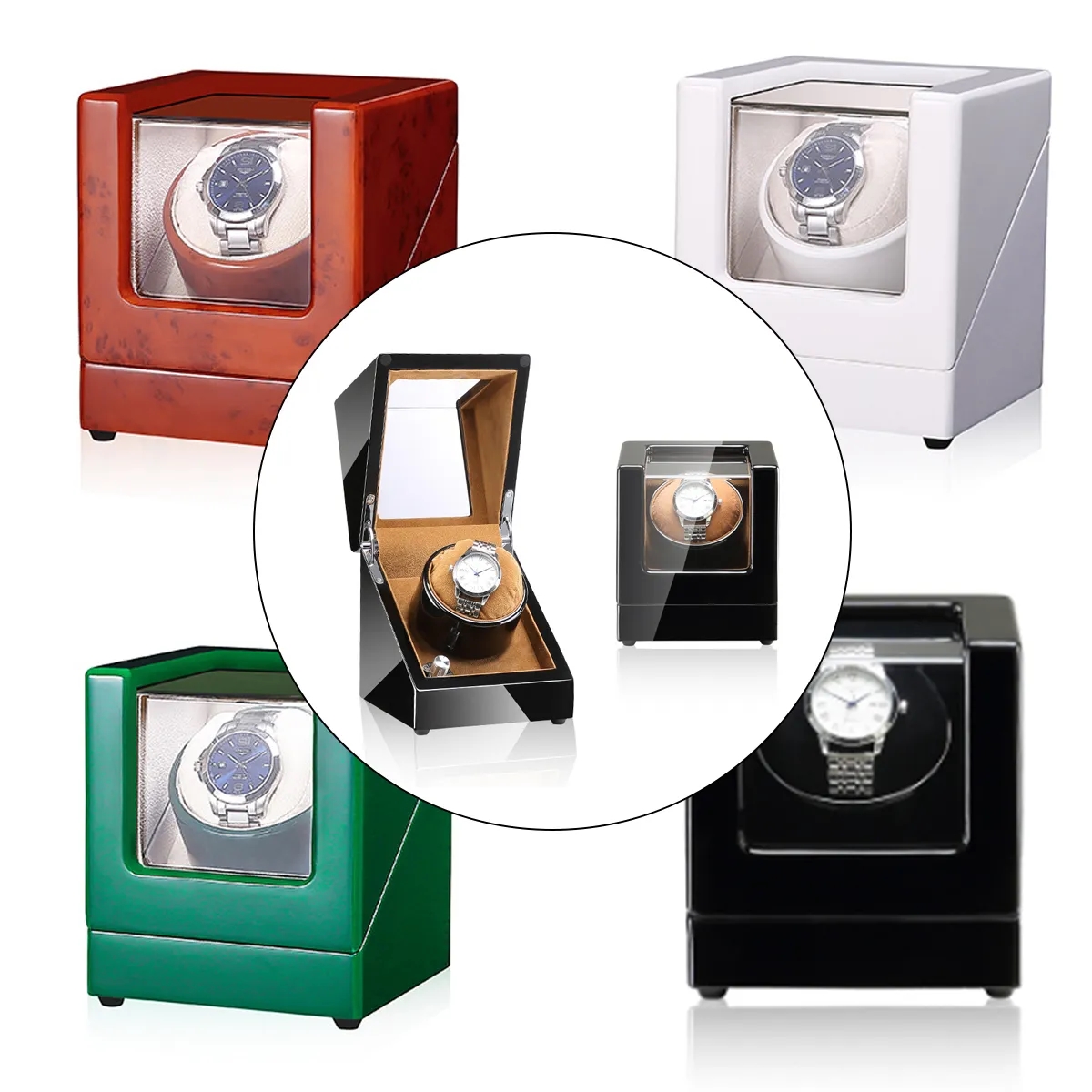 High Gloss Single Watch Winder With Display Window 3