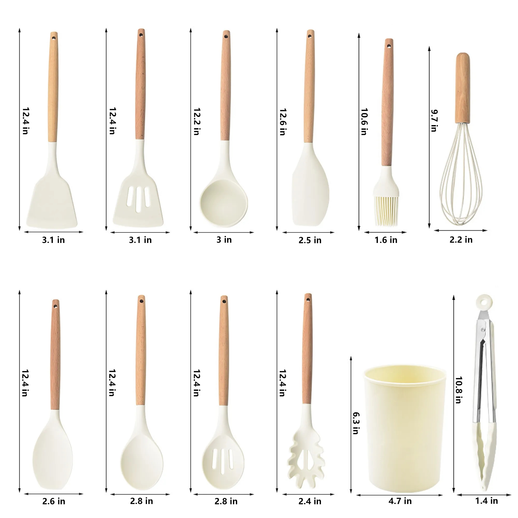 12-Piece Silicone Kitchen Utensil Set 2