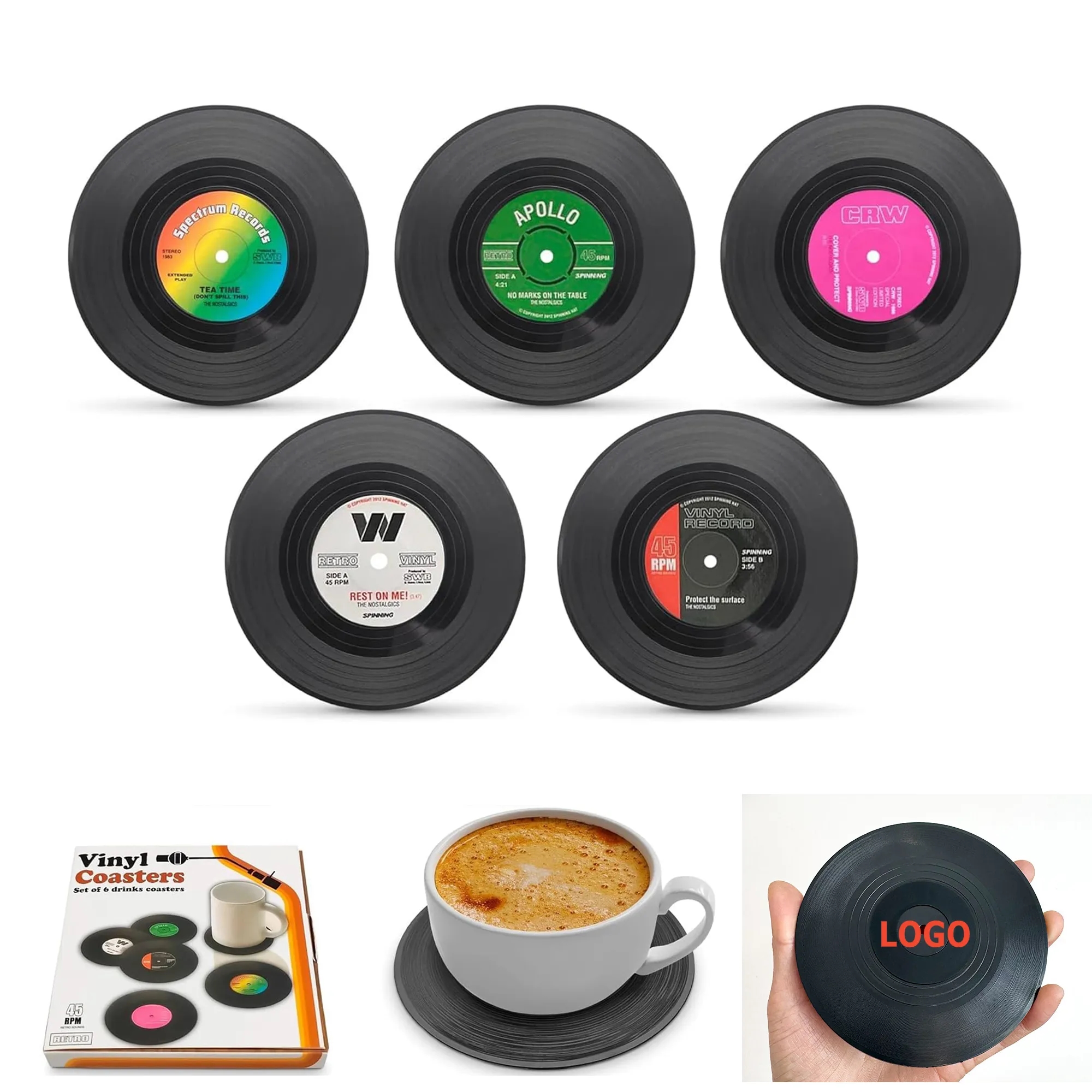 Record Coaster Retro Decor 1