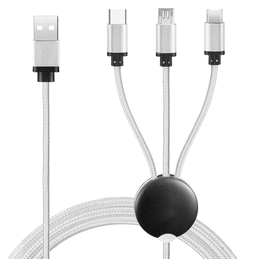 Cherry Avenue 3 in1 Logo Light Up Charging Cable with iPhone & Android 2 - Simports 4