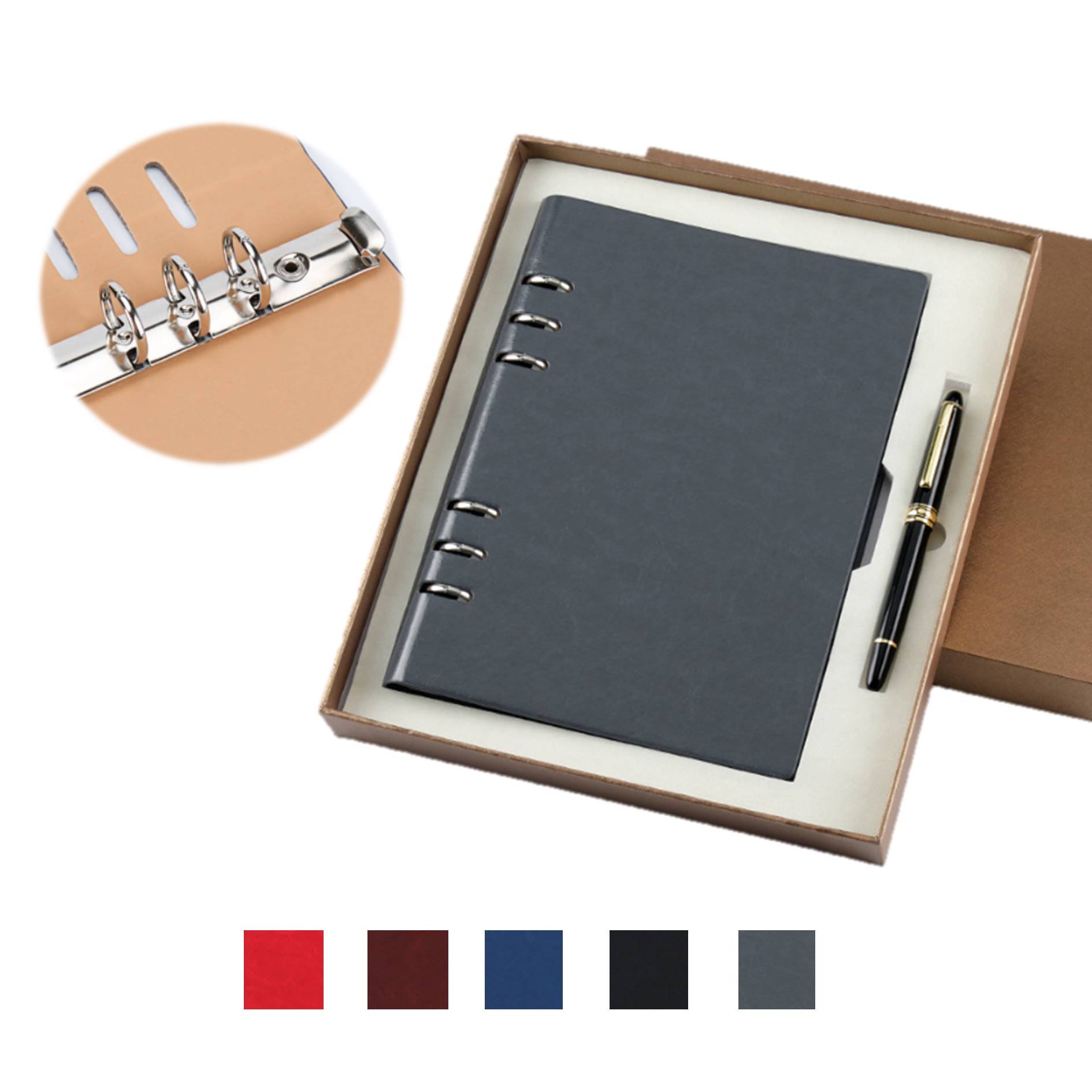 Business Set Refillable Notebook With Pen 3