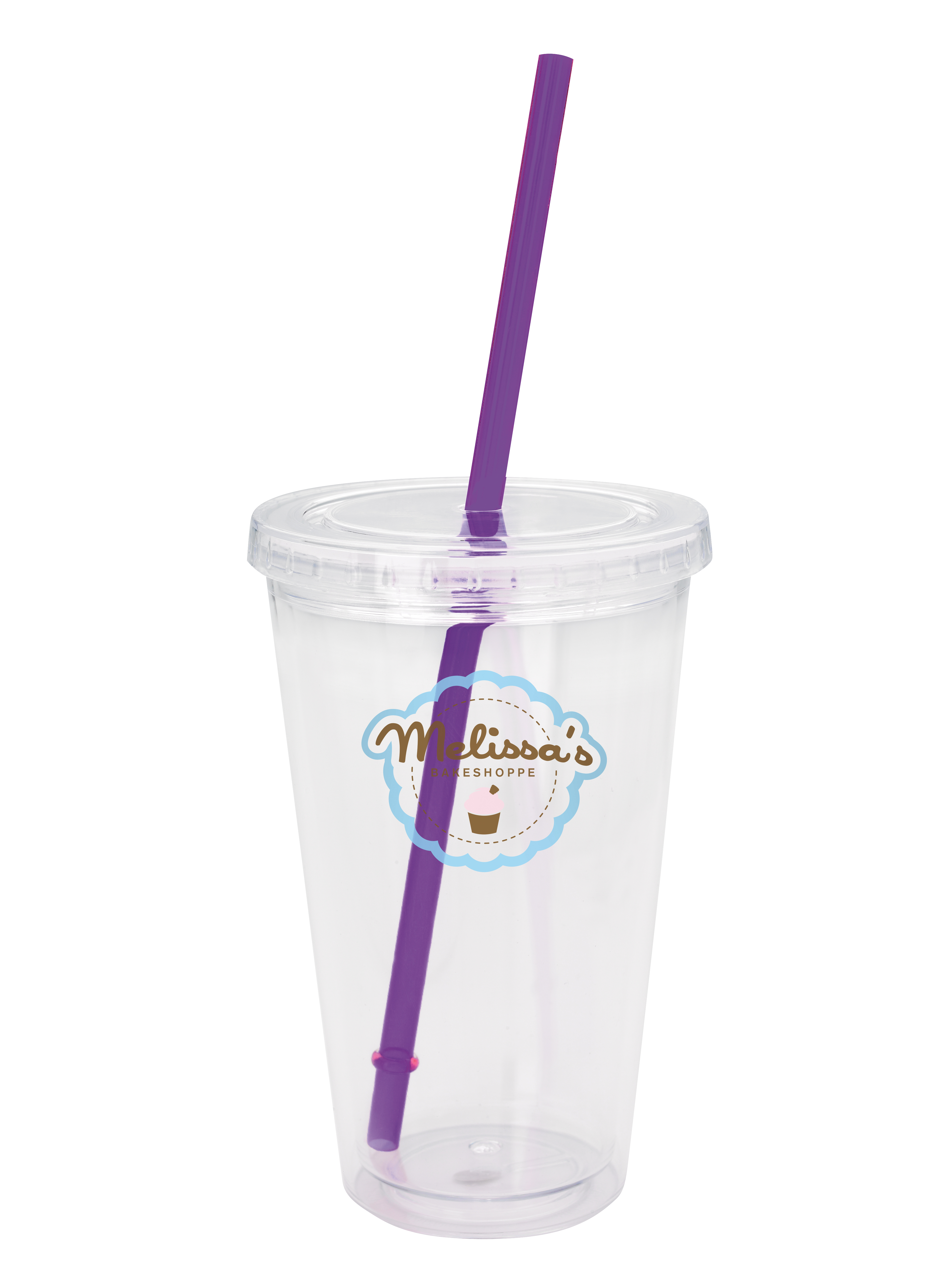 Good Value™ Clear Tumbler with Colored Lid - 18 oz. 80