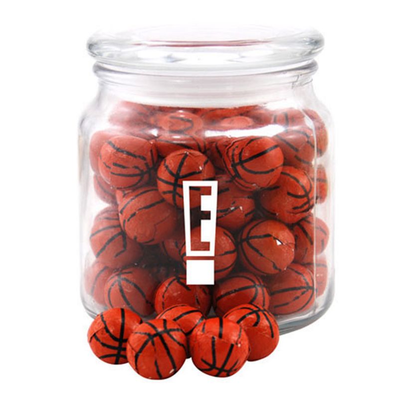 Jar with Chocolate Basketballs 1