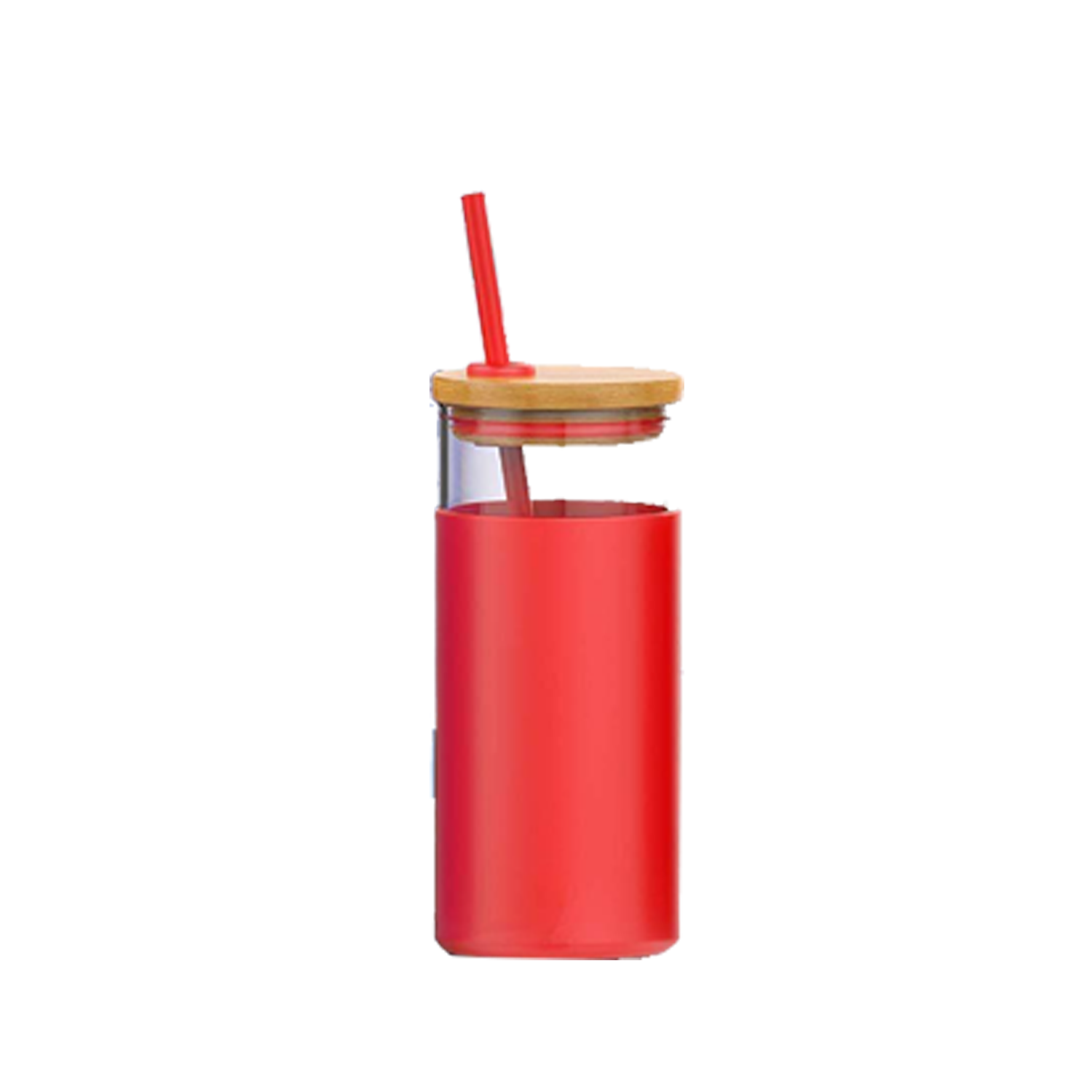Bamboo Cap Glass Drink Bottle 4