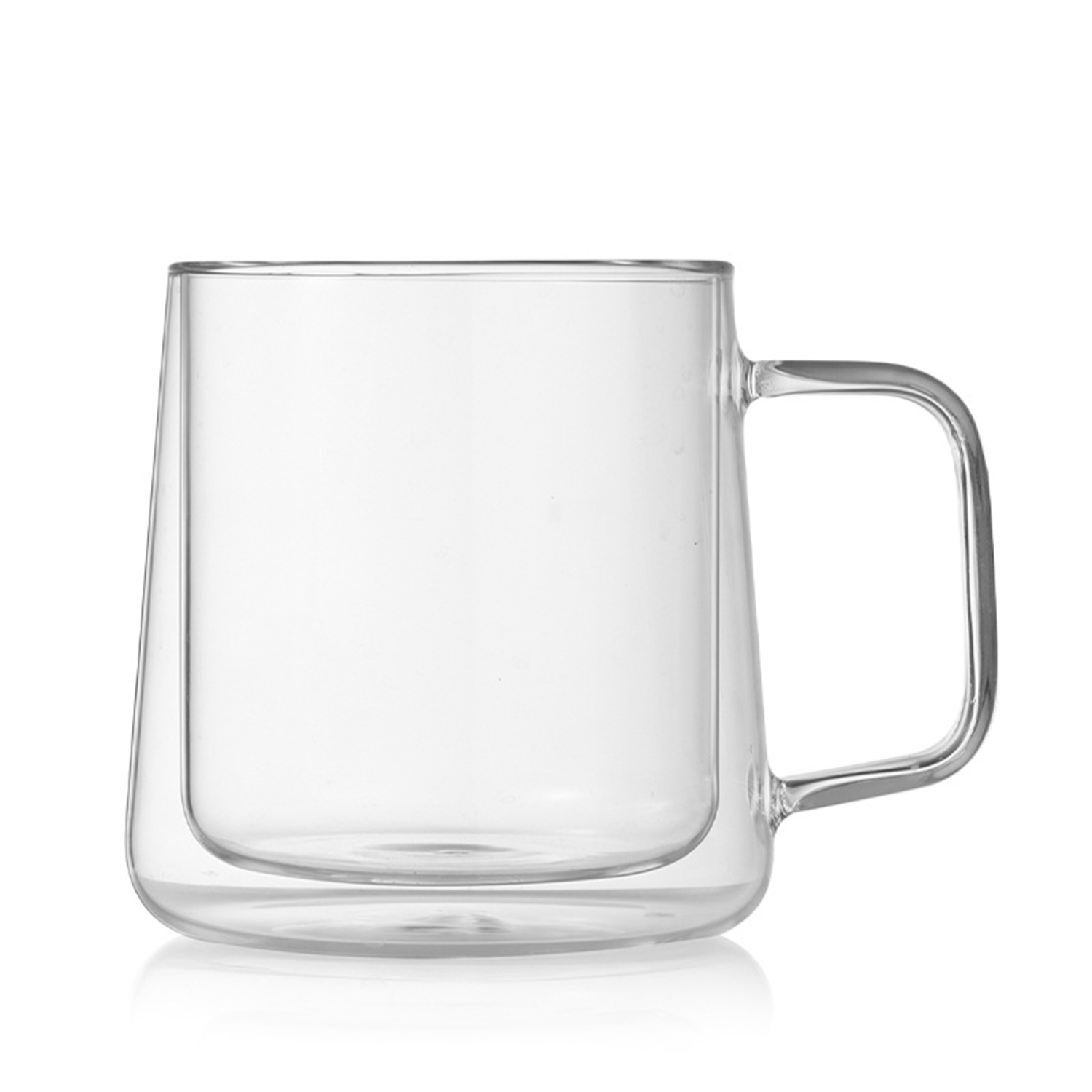 14Oz Clear Heat-Resistant Borosilicate Glass Coffee Mug 2