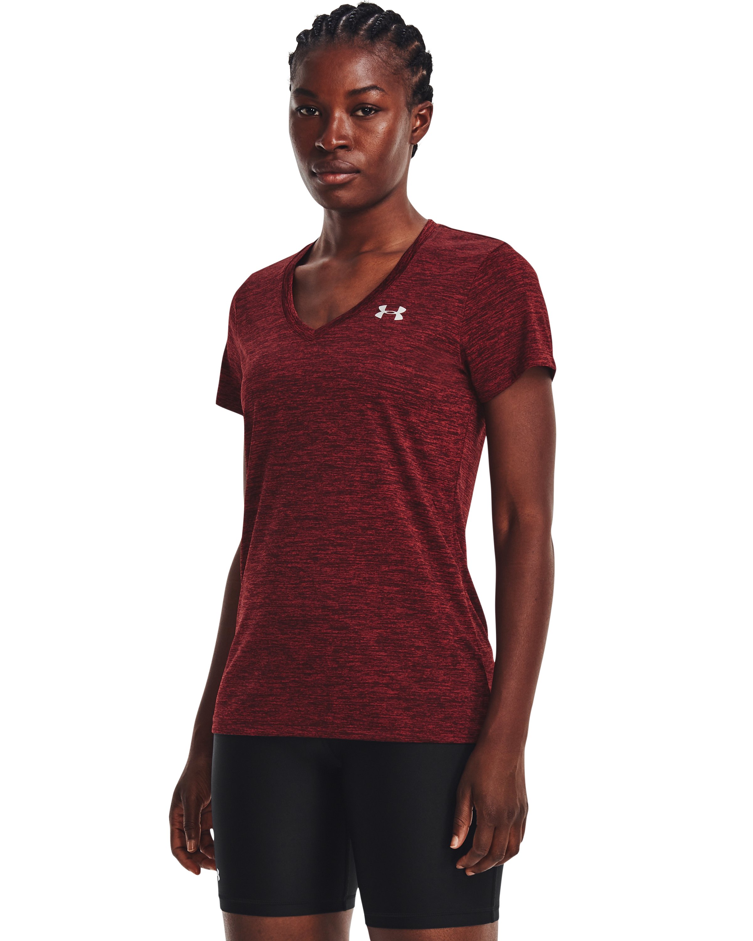 UA Tech Twist Women's V-Neck Short Sleeve 56