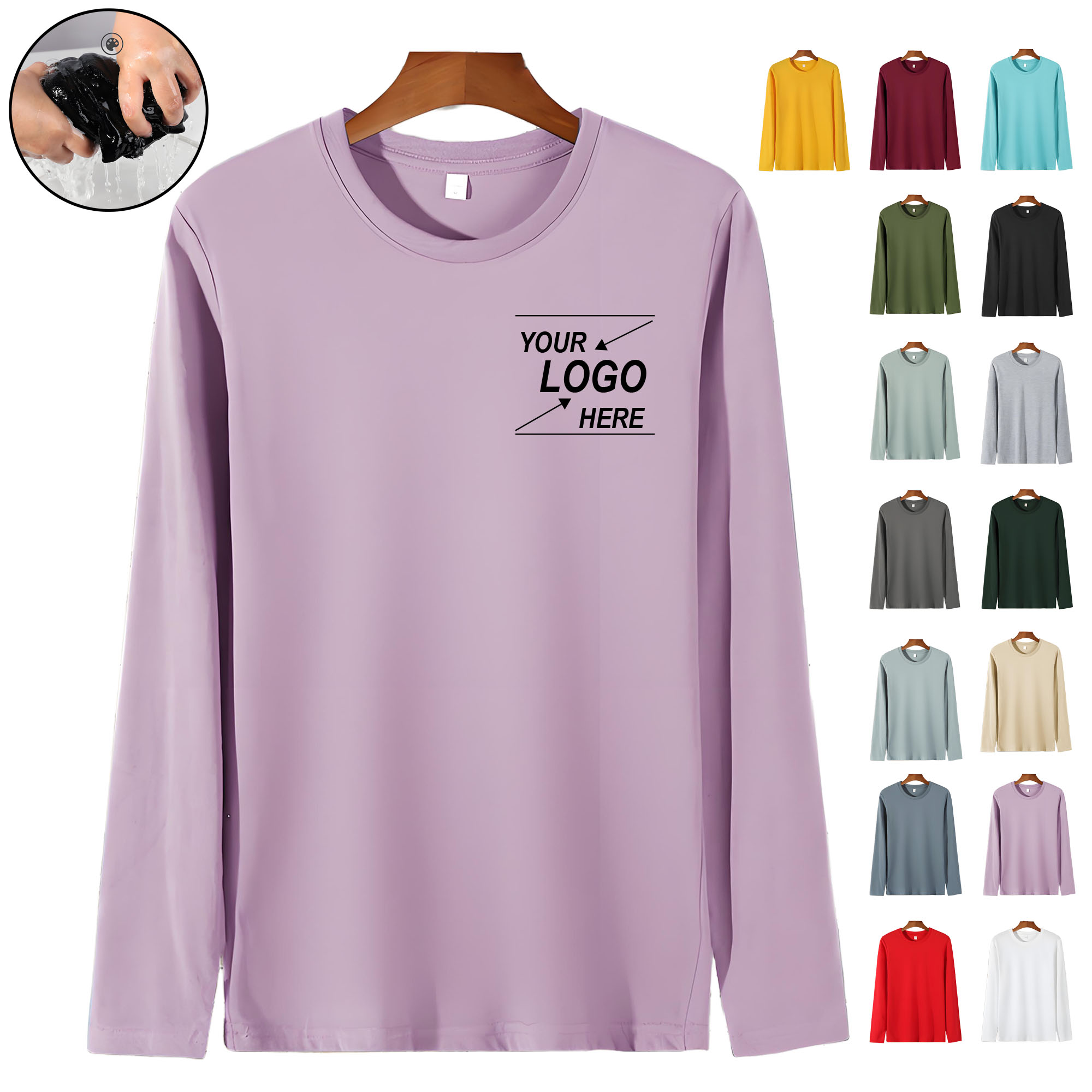 180GMS Combed Cotton Long Sleeve T-Shirt for Men 17