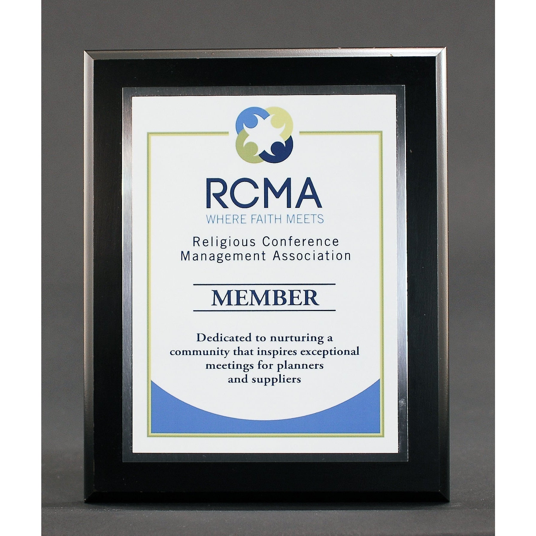 Executive Ebony Finish Plaque With Plate 4
