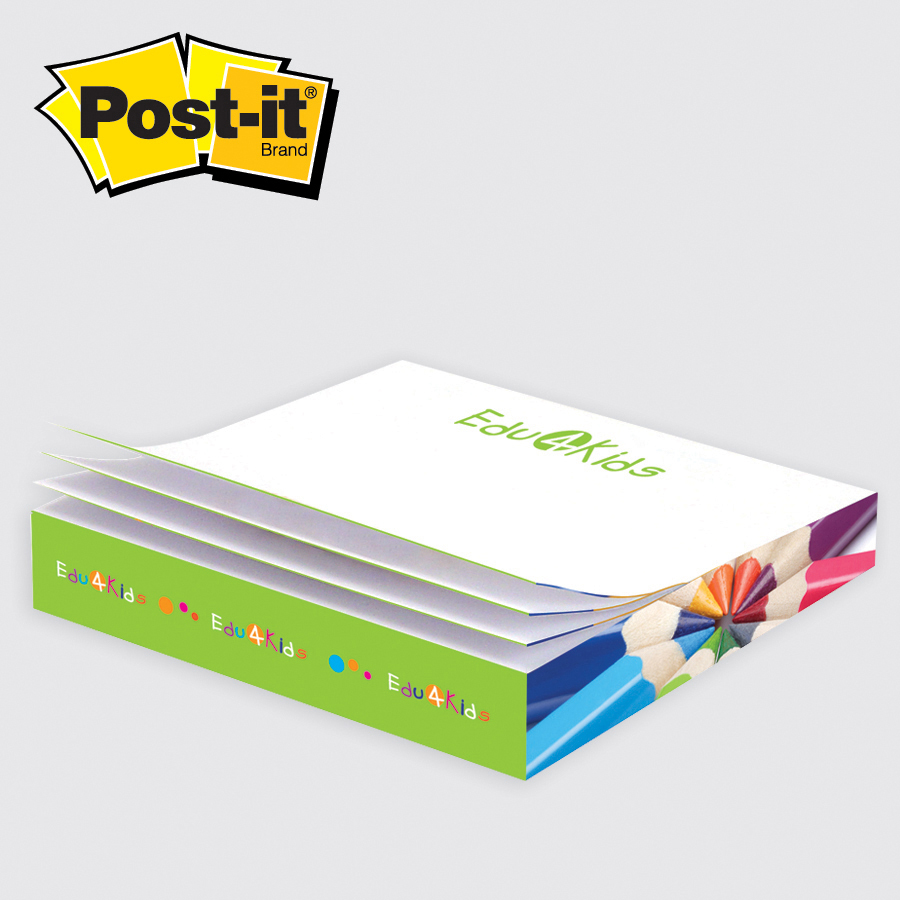 Post-it® Custom Printed Notes Slim-Cube - 3-3/8" x 3-3/8" x 1/2" 1