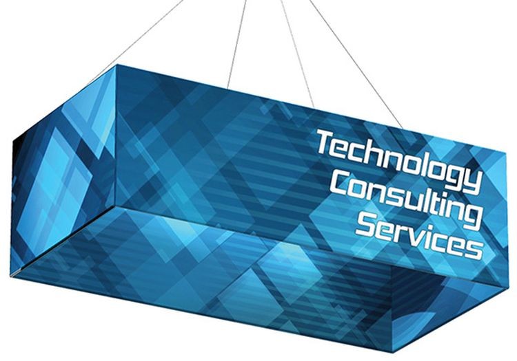 Rectangle 10' x 4' Hanging Structure & Single Sided Graphic