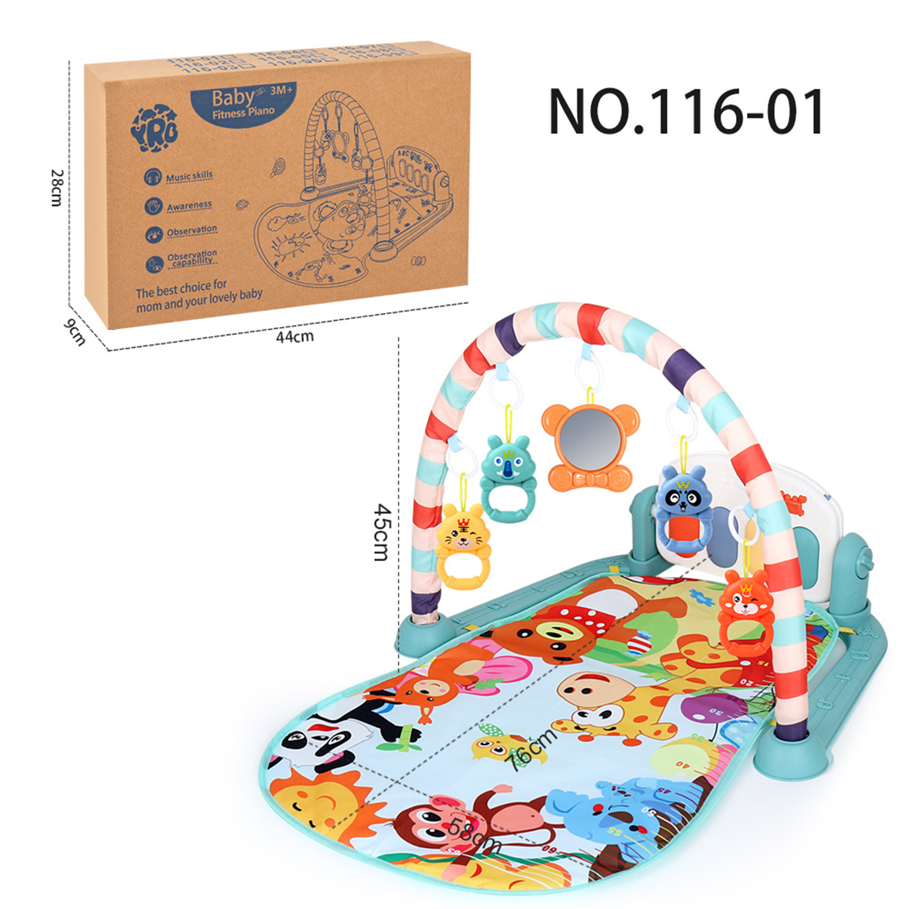 Deluxe Piano Gym Educational Baby Toy 4