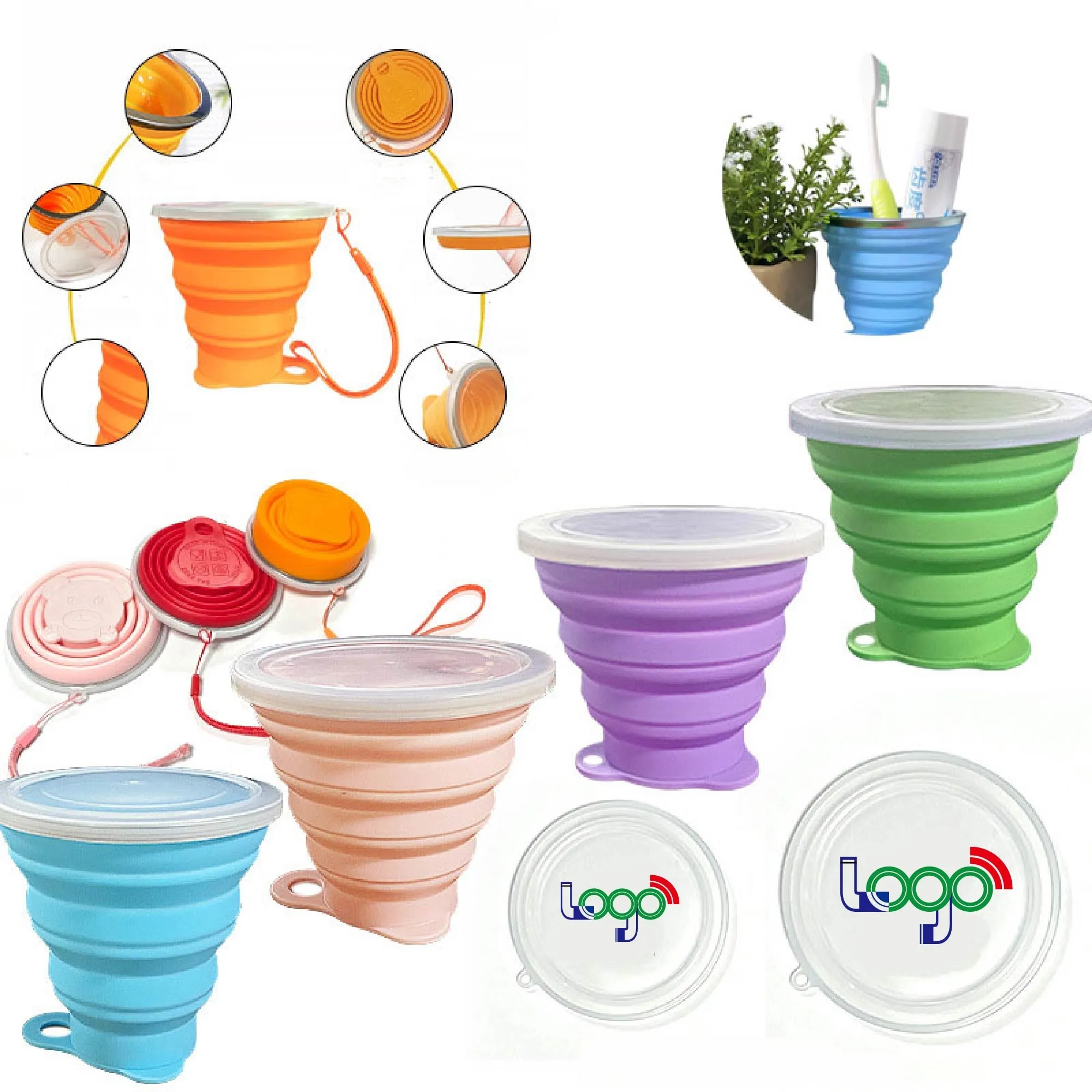 Silicone Collapsible Travel Water Cup 6