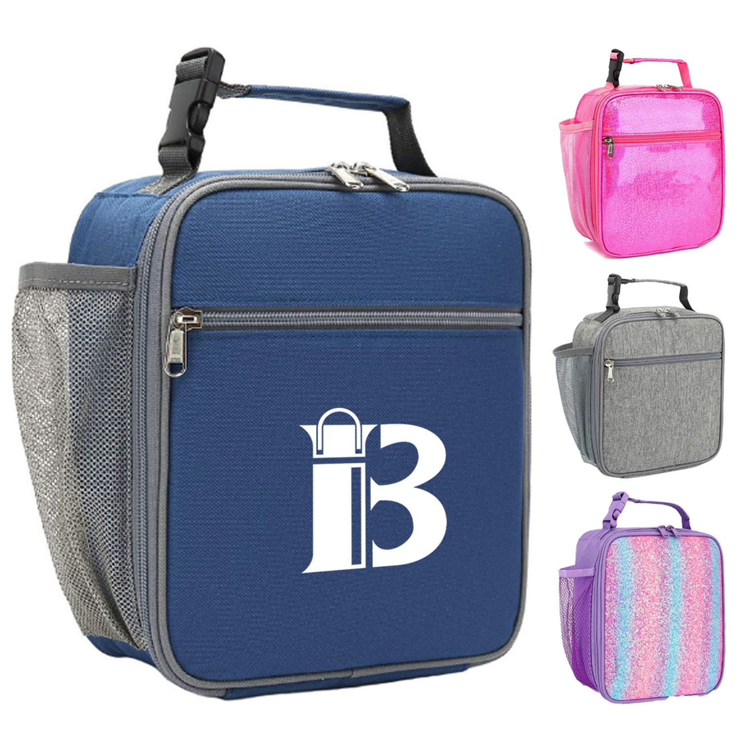 1.5L Oxford Insulated Cooler Lunch Bag w/ Handle for Kids