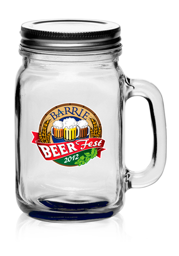 16 oz. Libbey Handle Mason Jars with Lids 4