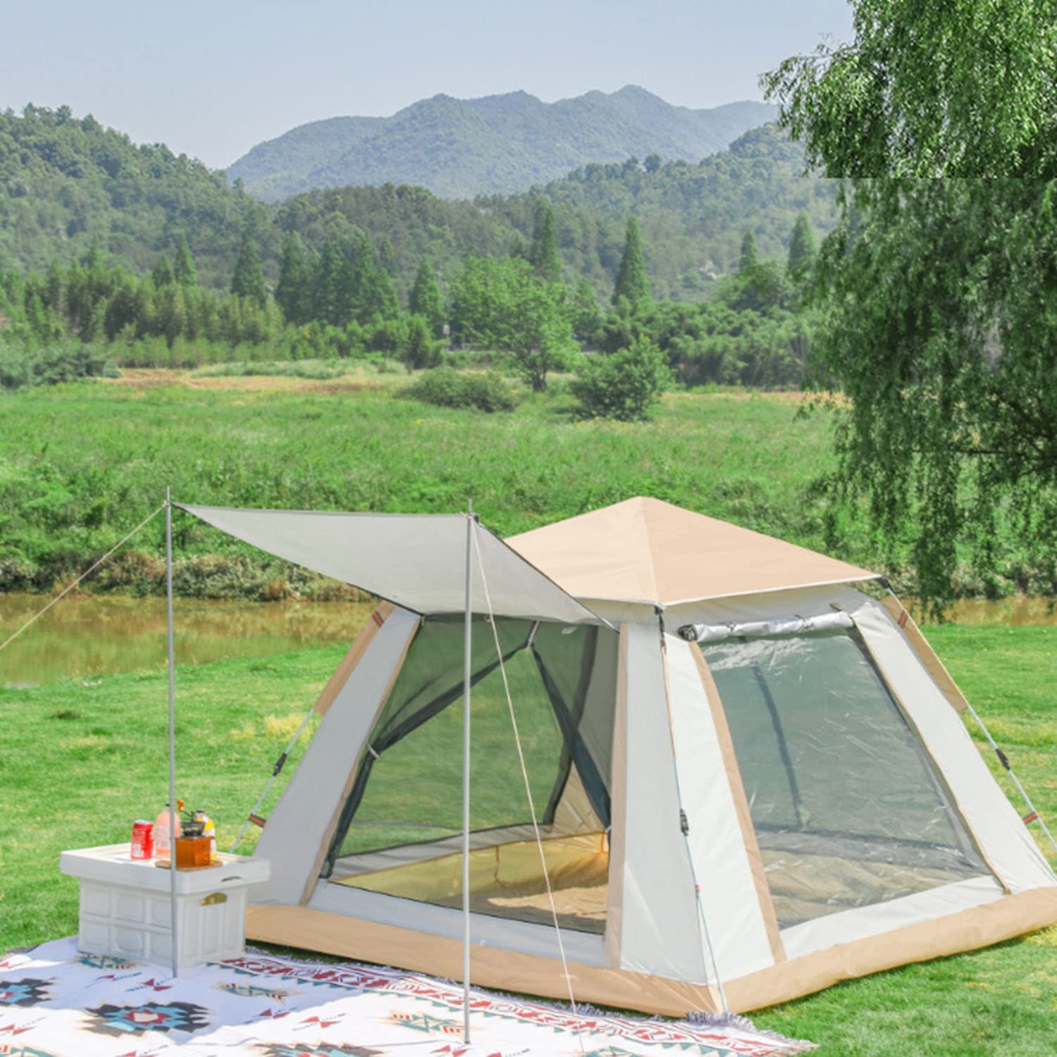 2 Person Room Instant Setup Waterproof Pop Up Camping Tents 3