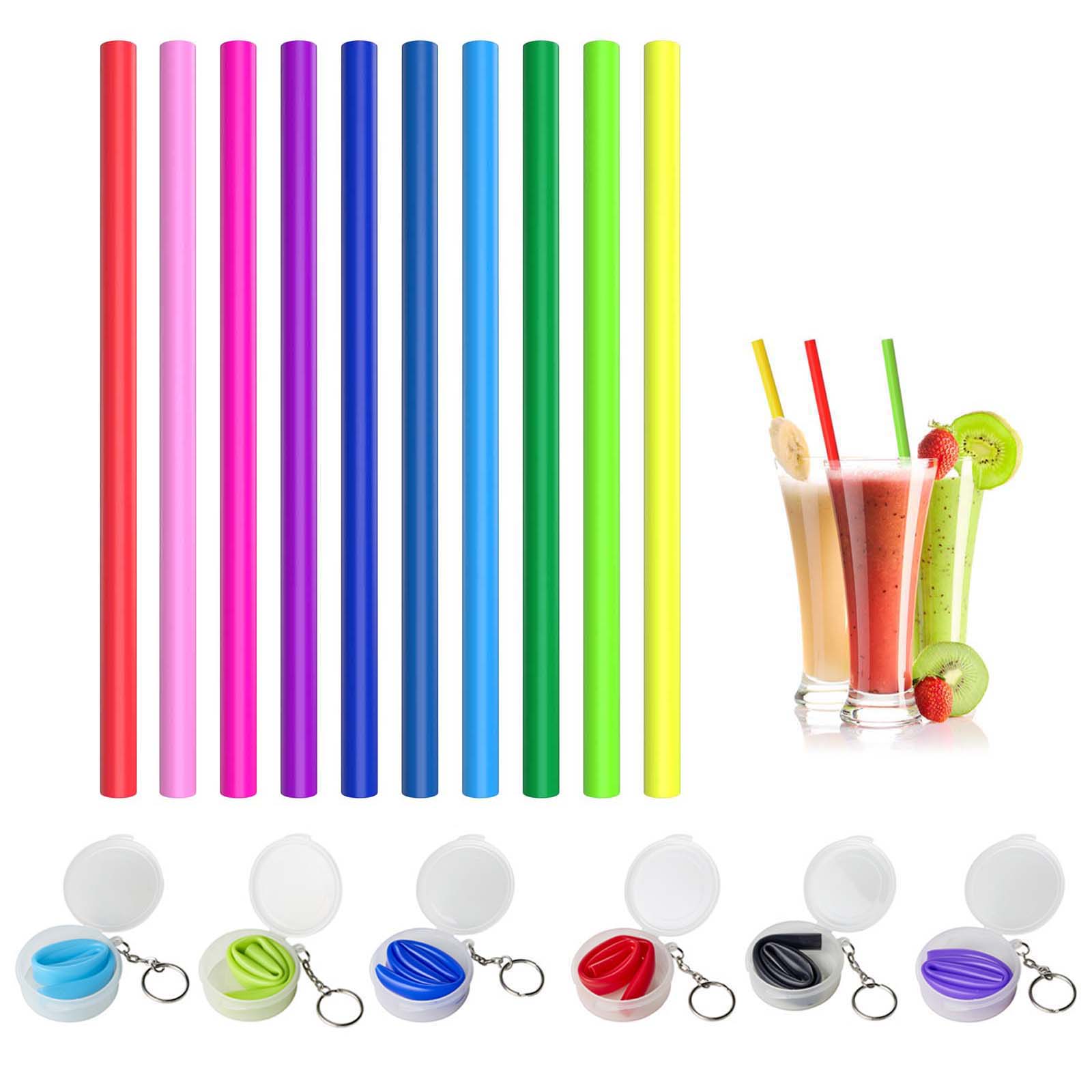 Silicone Straw With Keychain Case 2