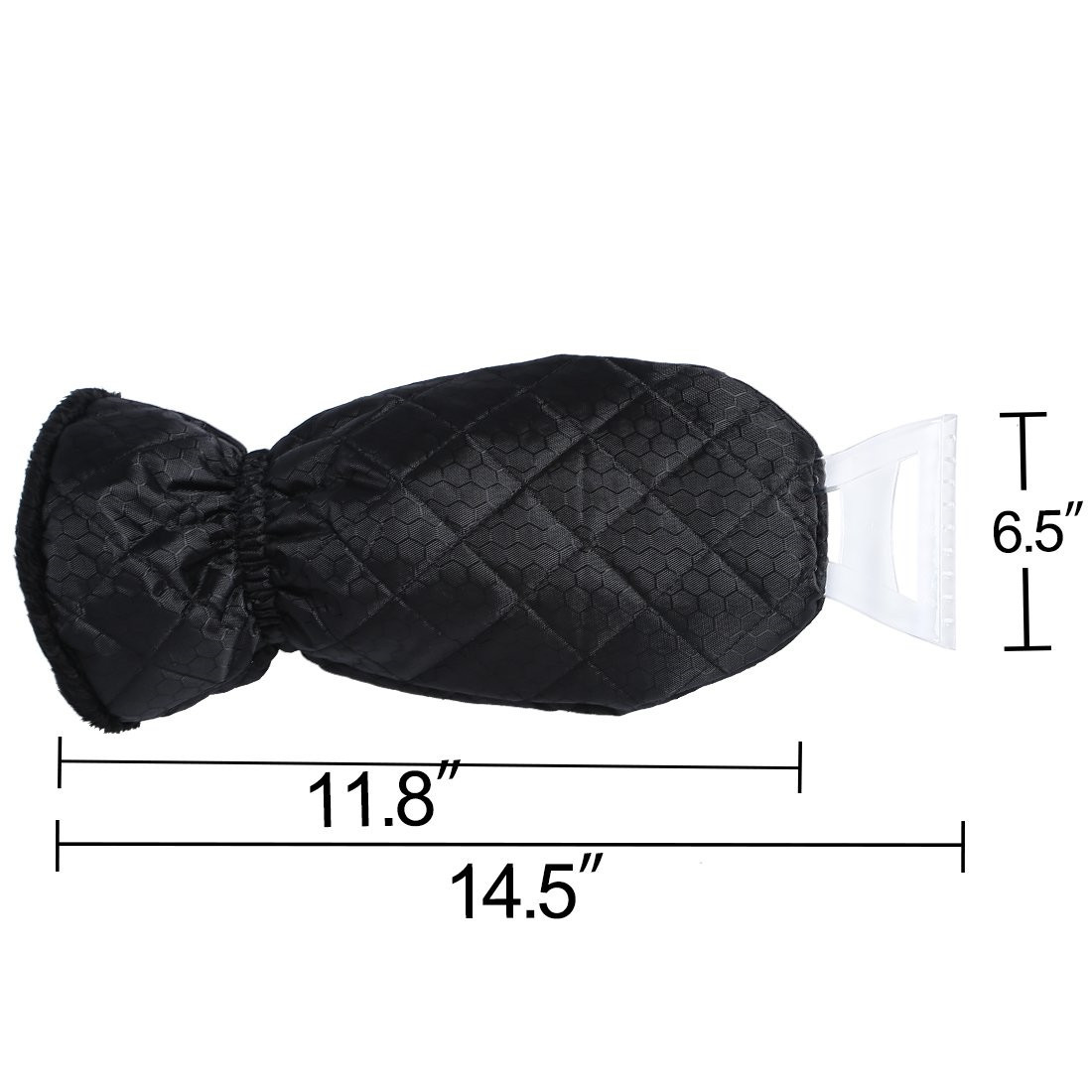 Waterproof Warm Grip Ice Scraper Mitten Snow Remover Glove/Lined of Thick Fleece for Car Windshield 6