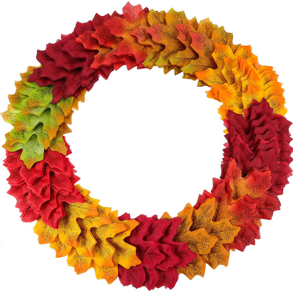8cm 50pcs Artificial Thanksgiving Day Maple Leaf