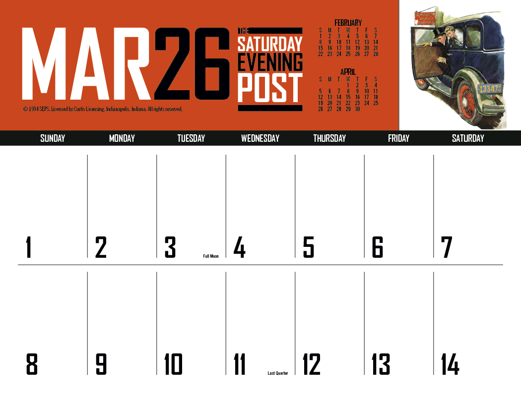 Triumph® Calendars Big Block Memo 6