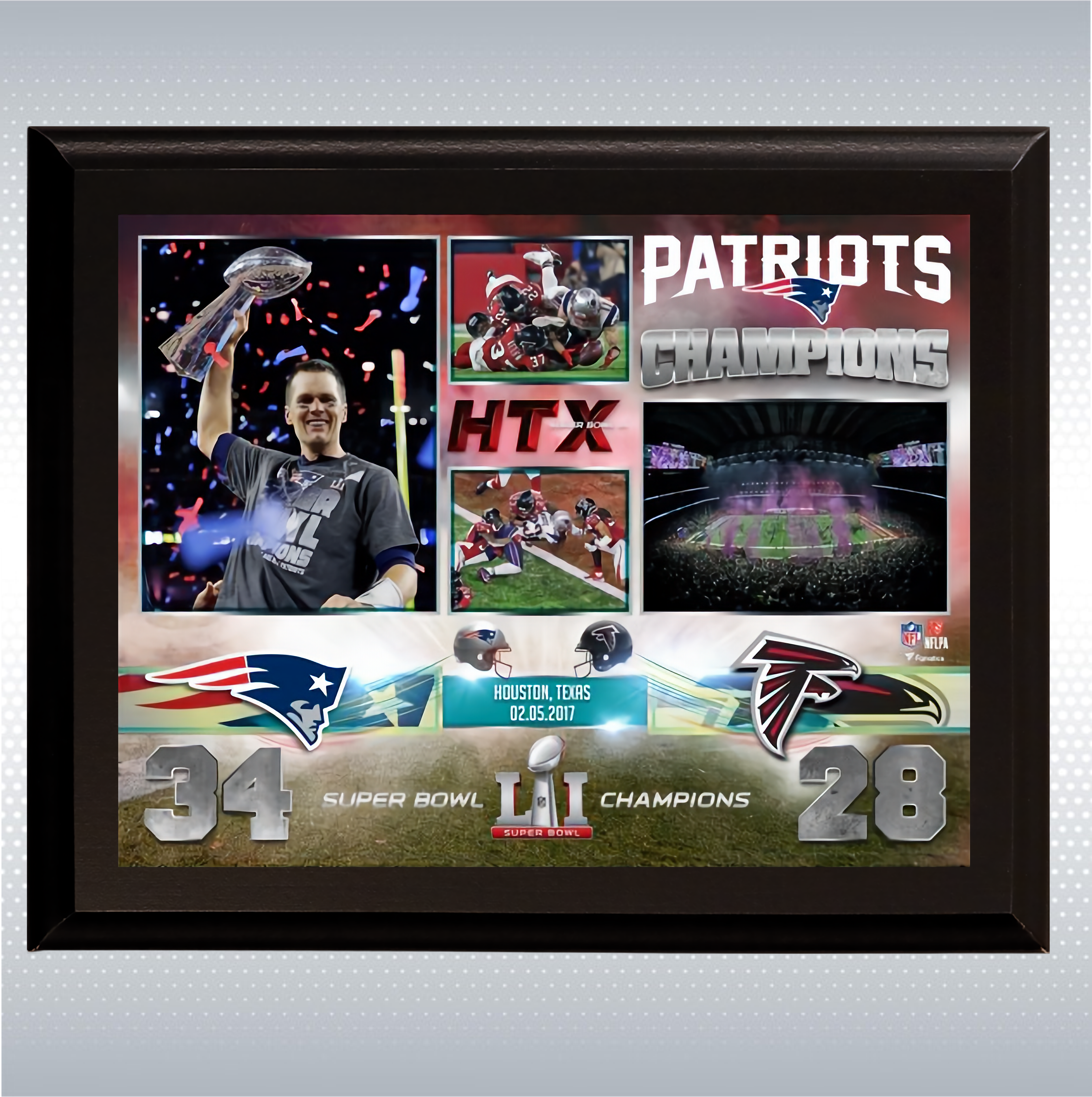 Black Matte Finish Wood Plaque w/Full Color Sublimated Plate 3